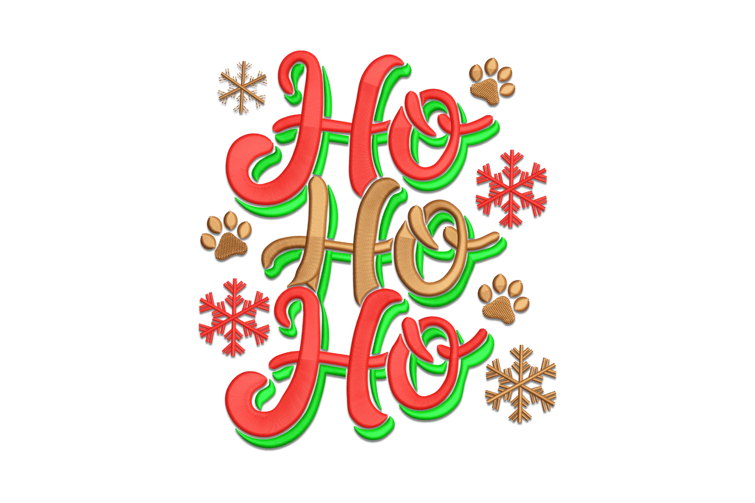 Ho Ho Ho Embroidery Design