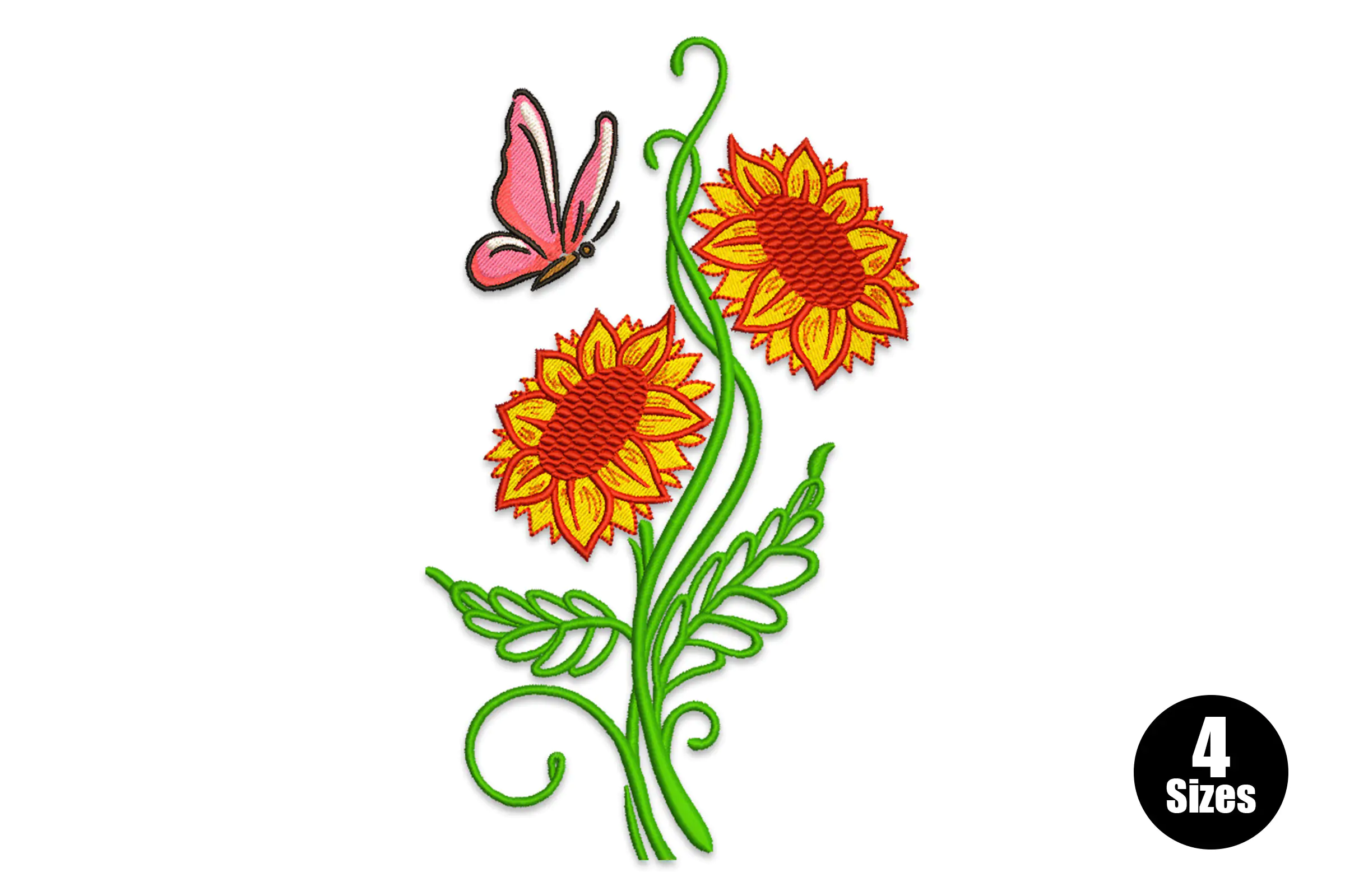 Sunflower Machine  Embroidery Design File