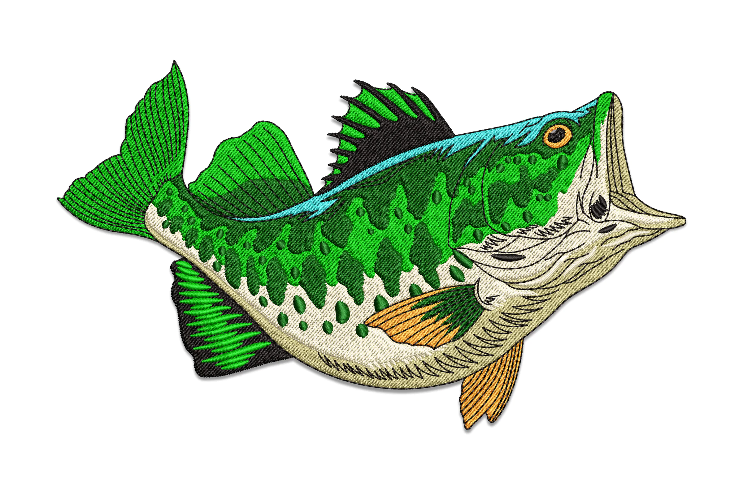 Largemouth Bass Embroidery Design