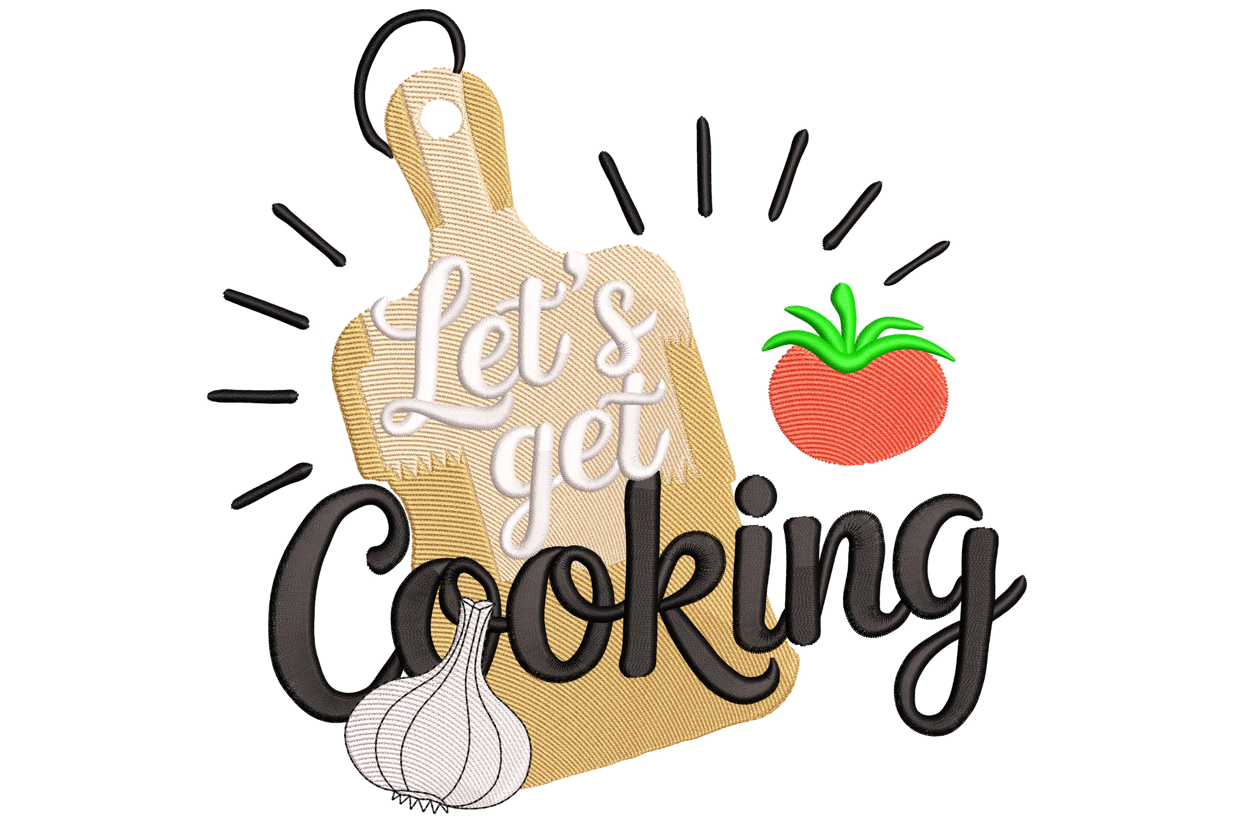 Let's Get Cooking Embroidery Design
