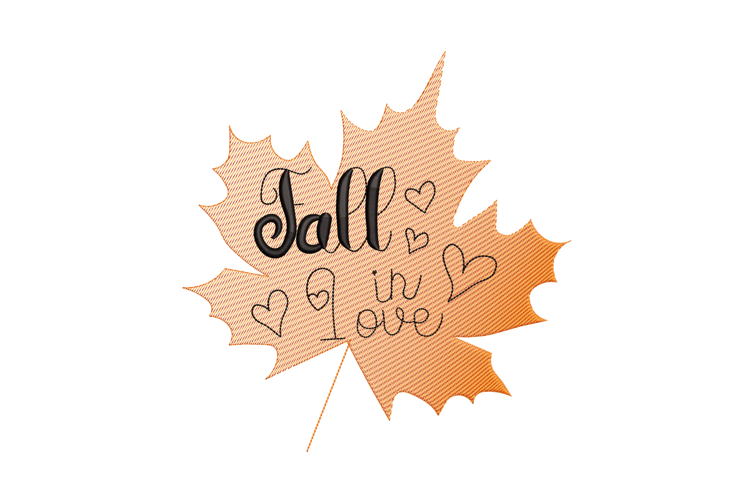 Fall In Love Applique Machine Embroidery Design