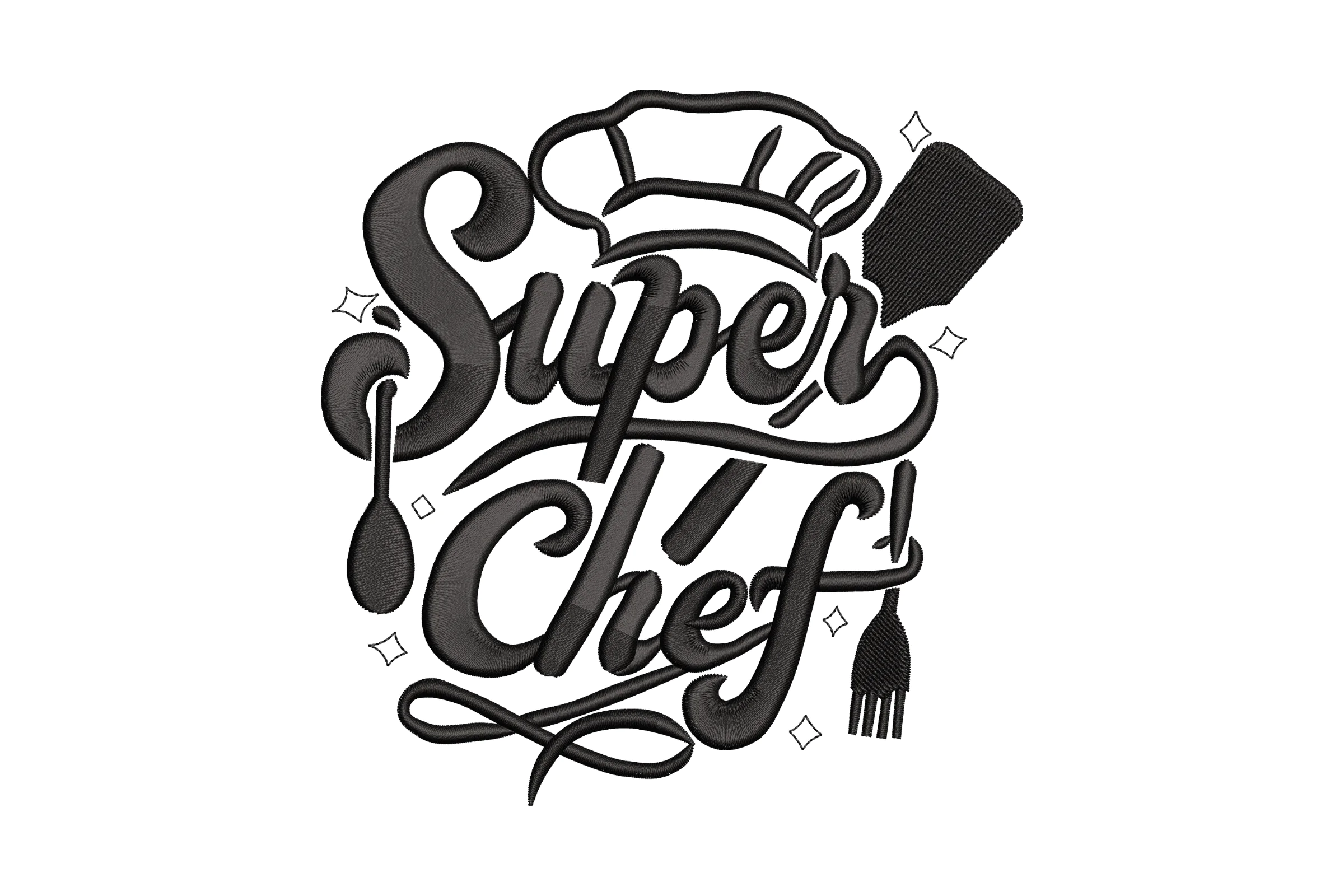 Super Chef Embroidery Design