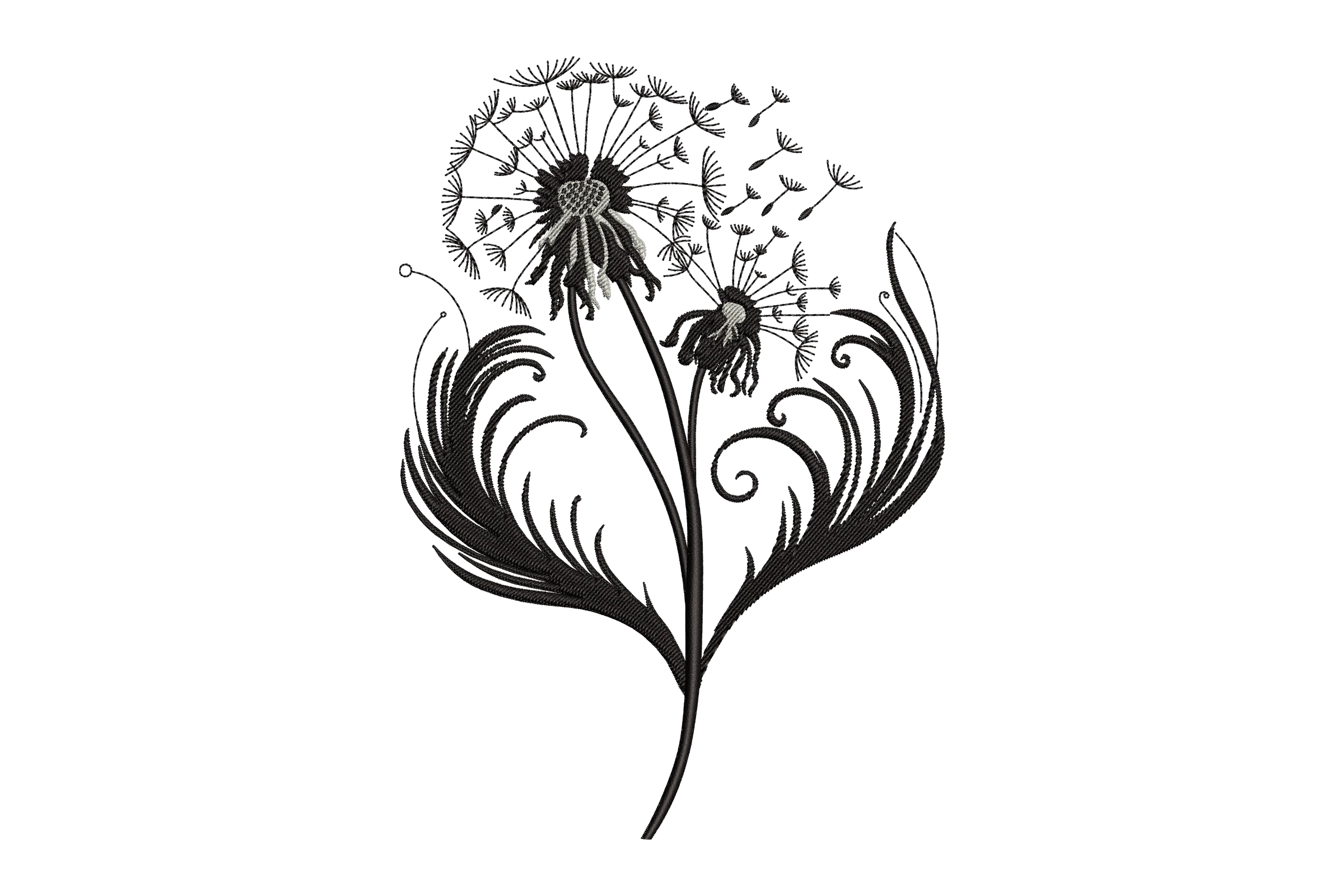 Dandelion Flower Embroidery Design File