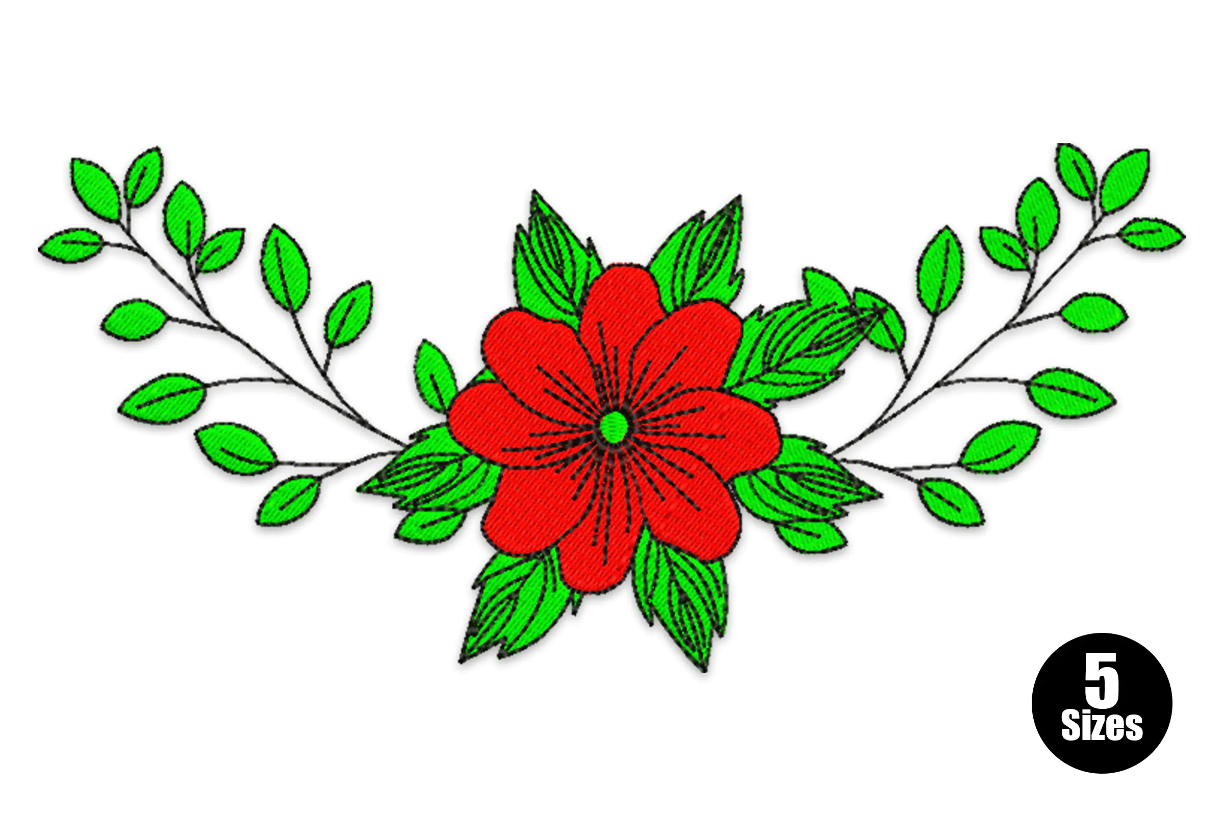 Floral Border Embroidery Design