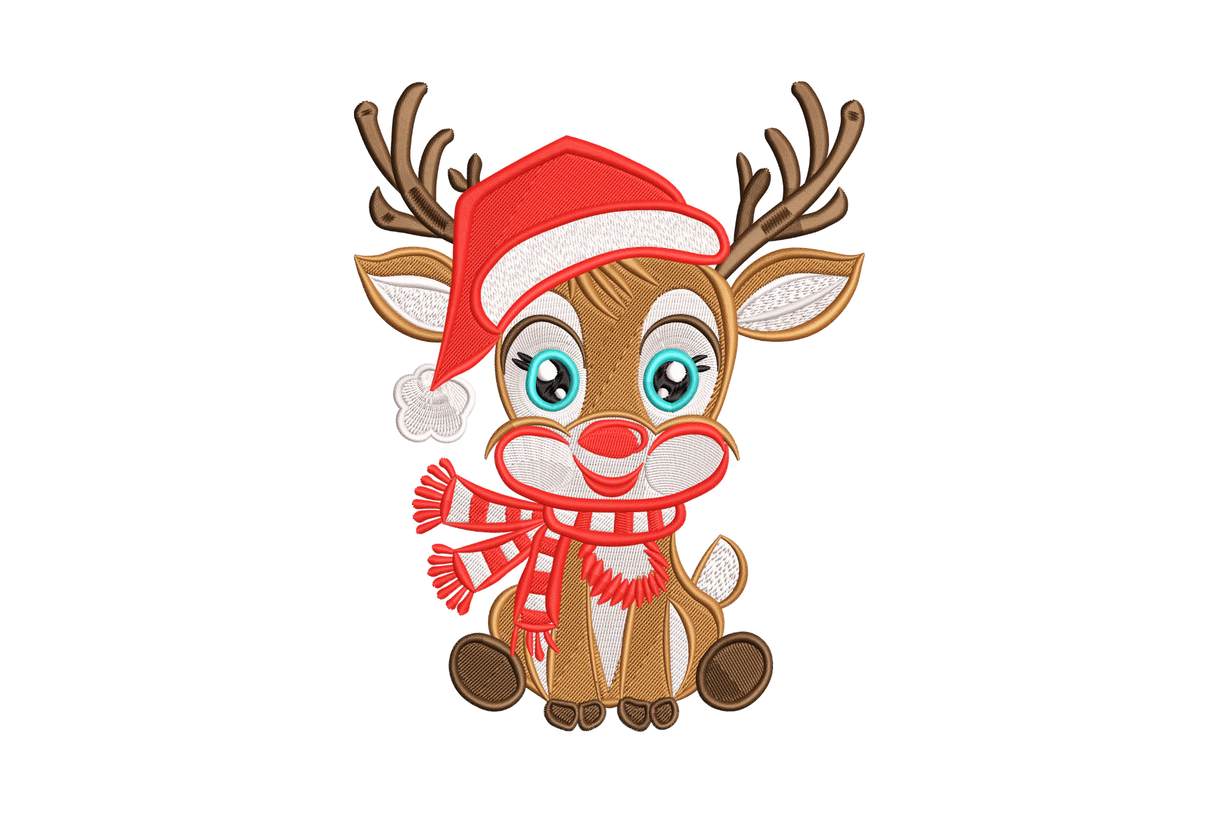Christmas Reindeer Baby Embroidery Design