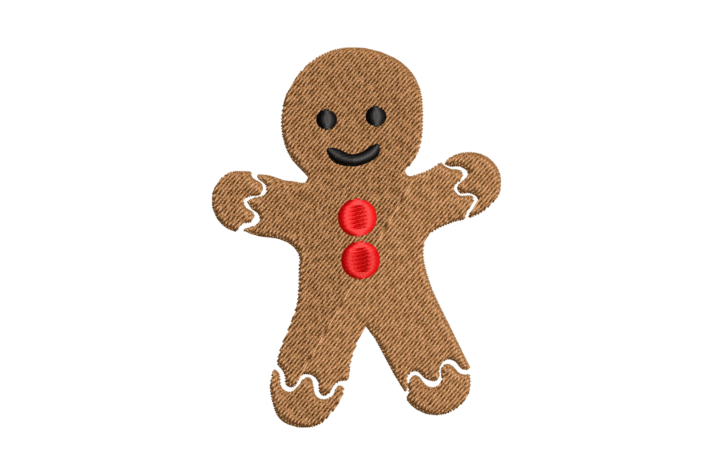 Gingerbread Man Embroidery Design