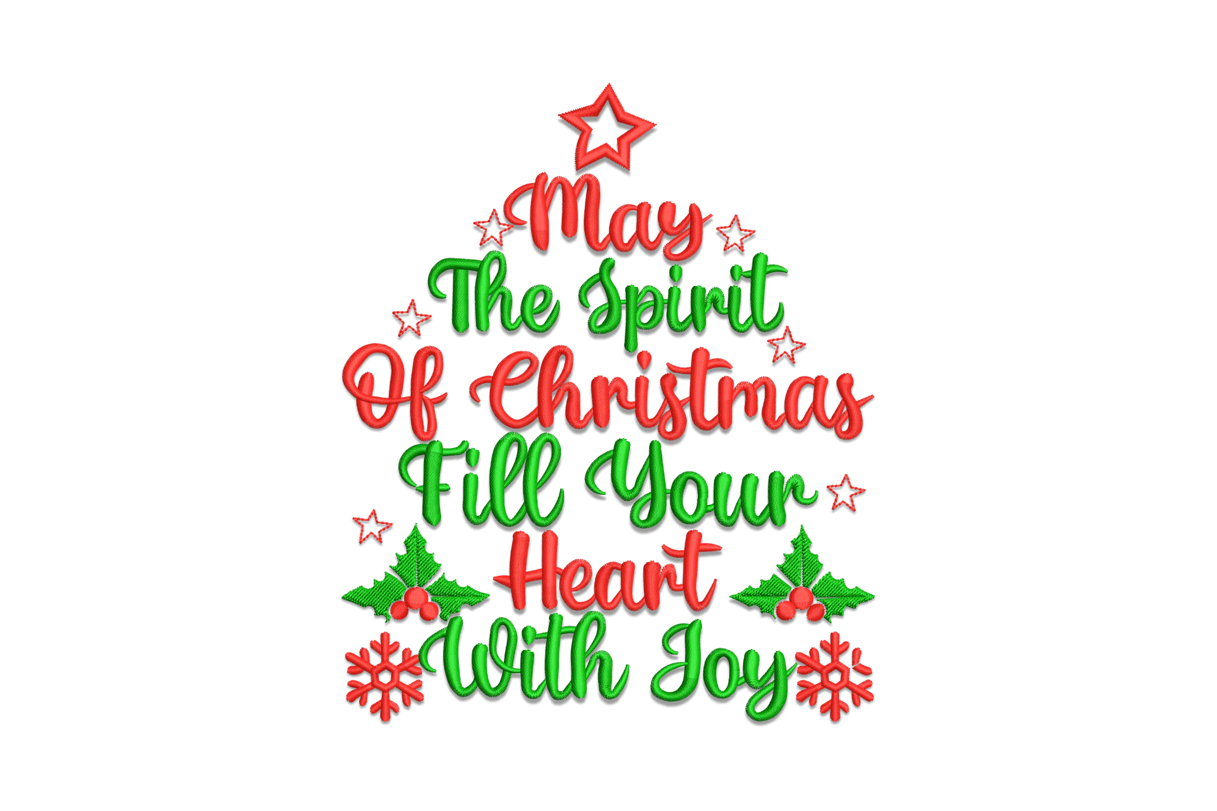 Christmas Fill Your Heart with Joy Embroidery Design