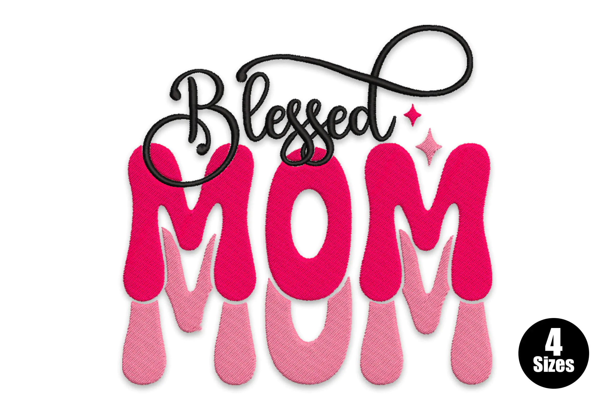 Blessed Mom Embroidery Design