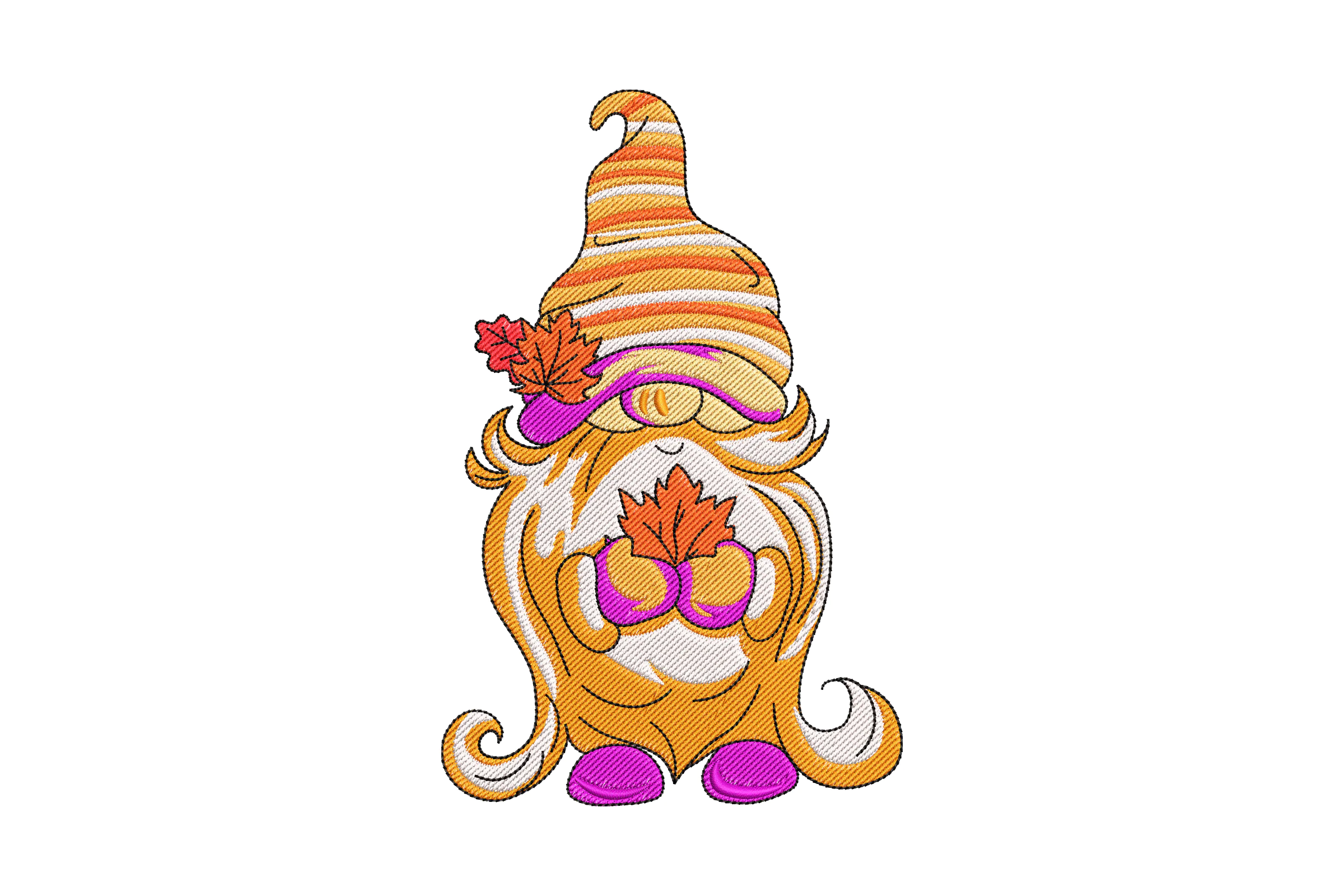 Thanksgiving Gnomes Embroidery Design