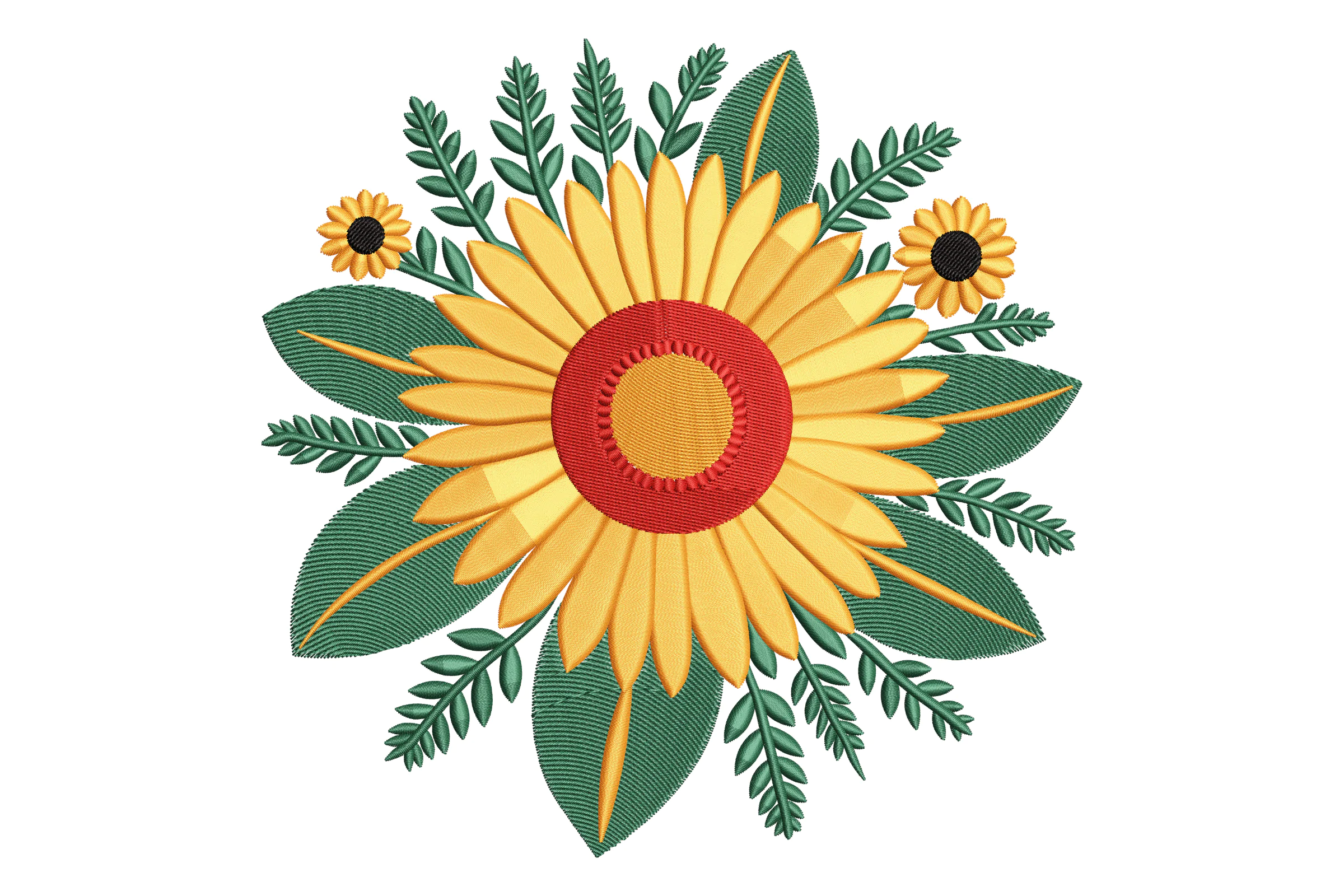 Sunflower Bouquet Embroidery Design File