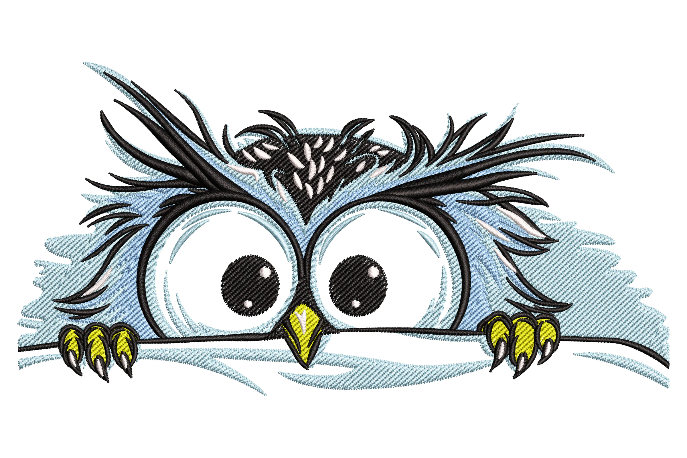 Curious Owl Embroidery Design