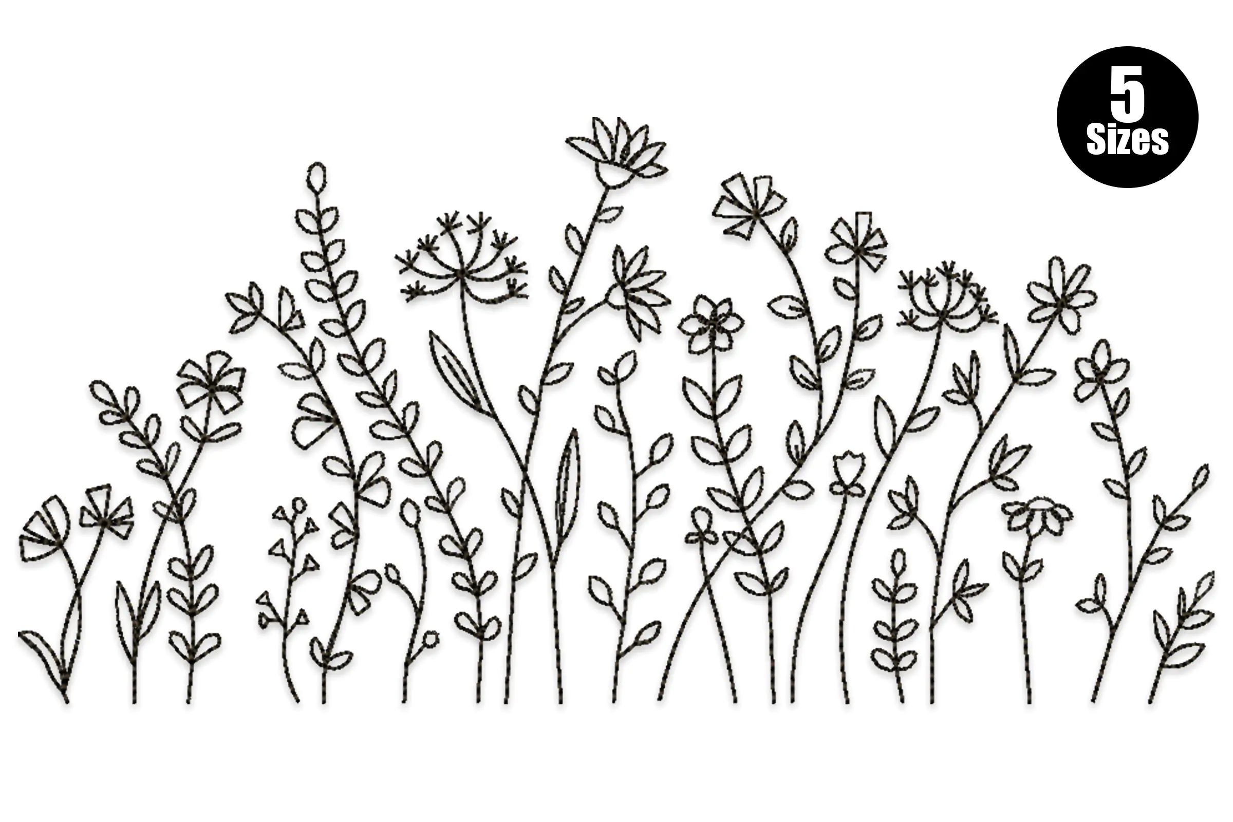 Wildflower Embroidery Design