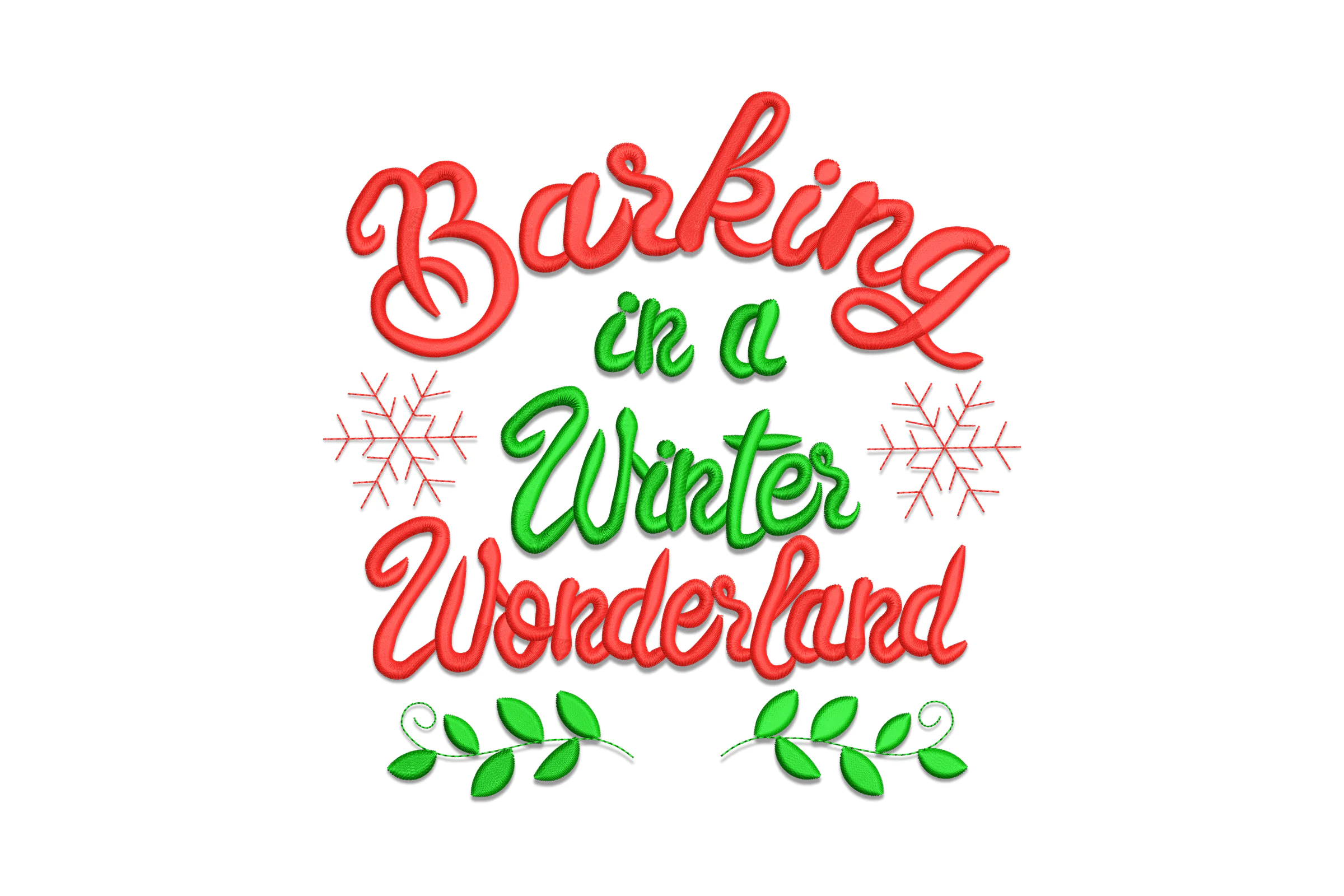 Barking Winter Wonderland - Machine Embroidery Design
