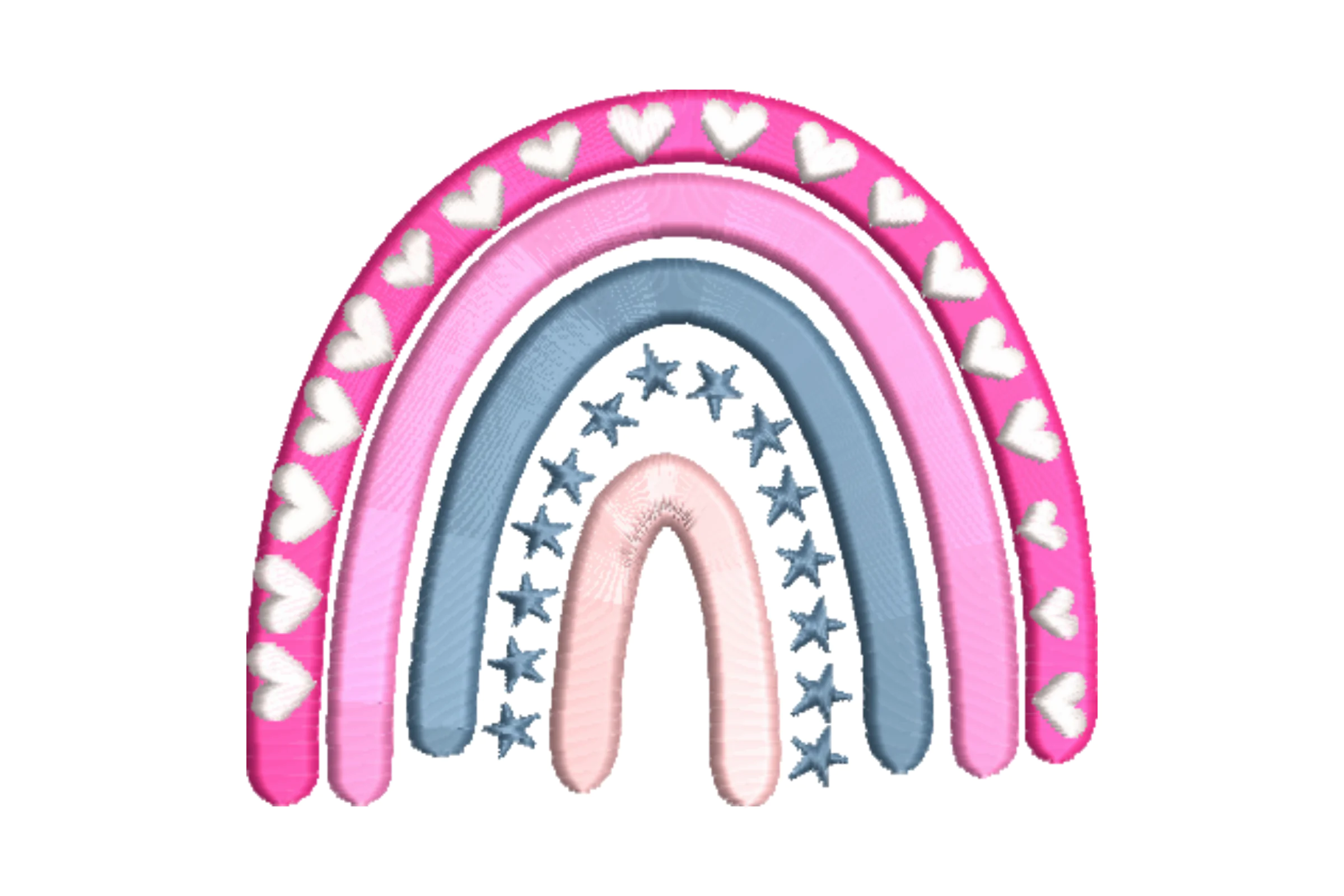 Boho Rainbow Embroidery Design File