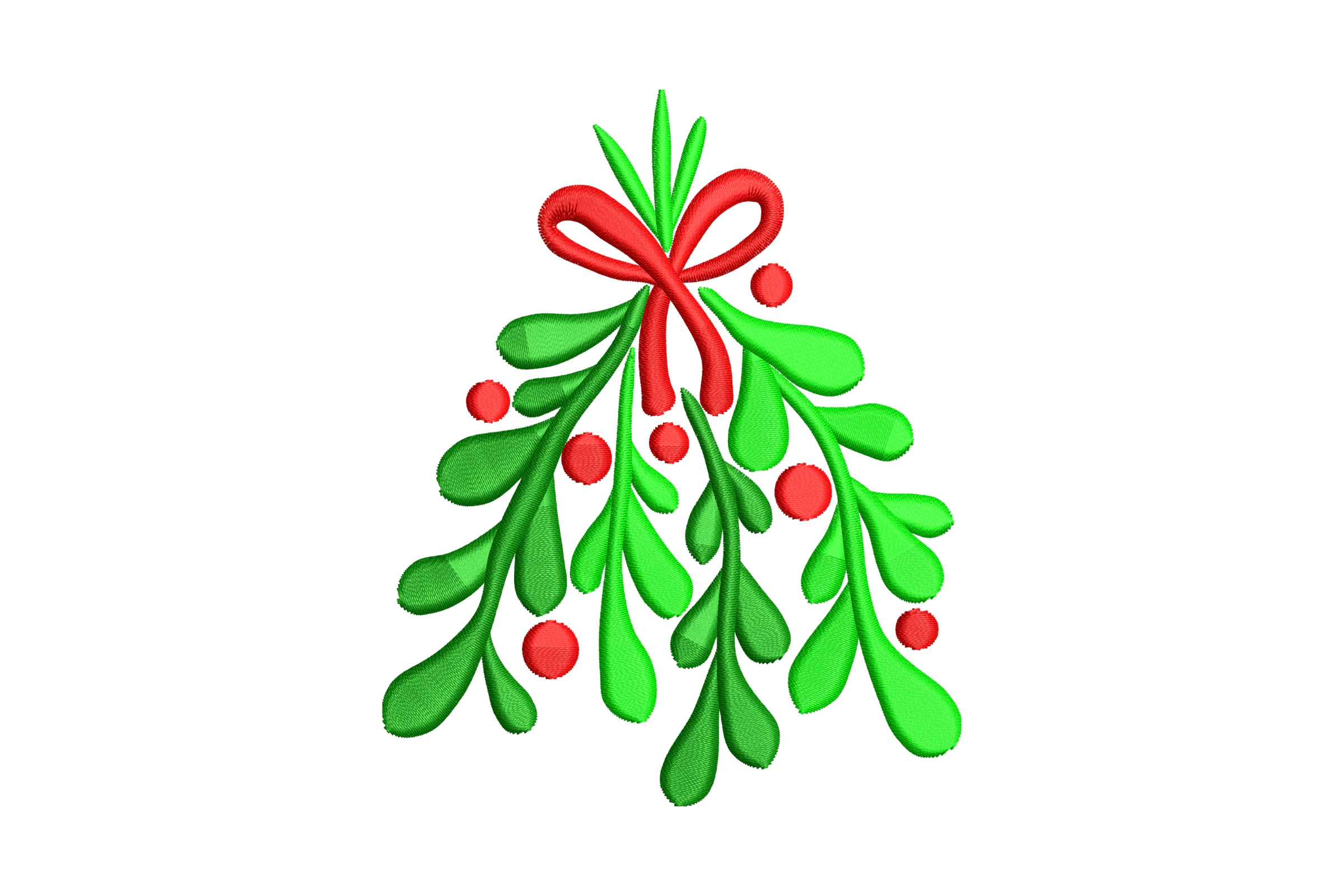 Christmas Mistletoe Embroidery File
