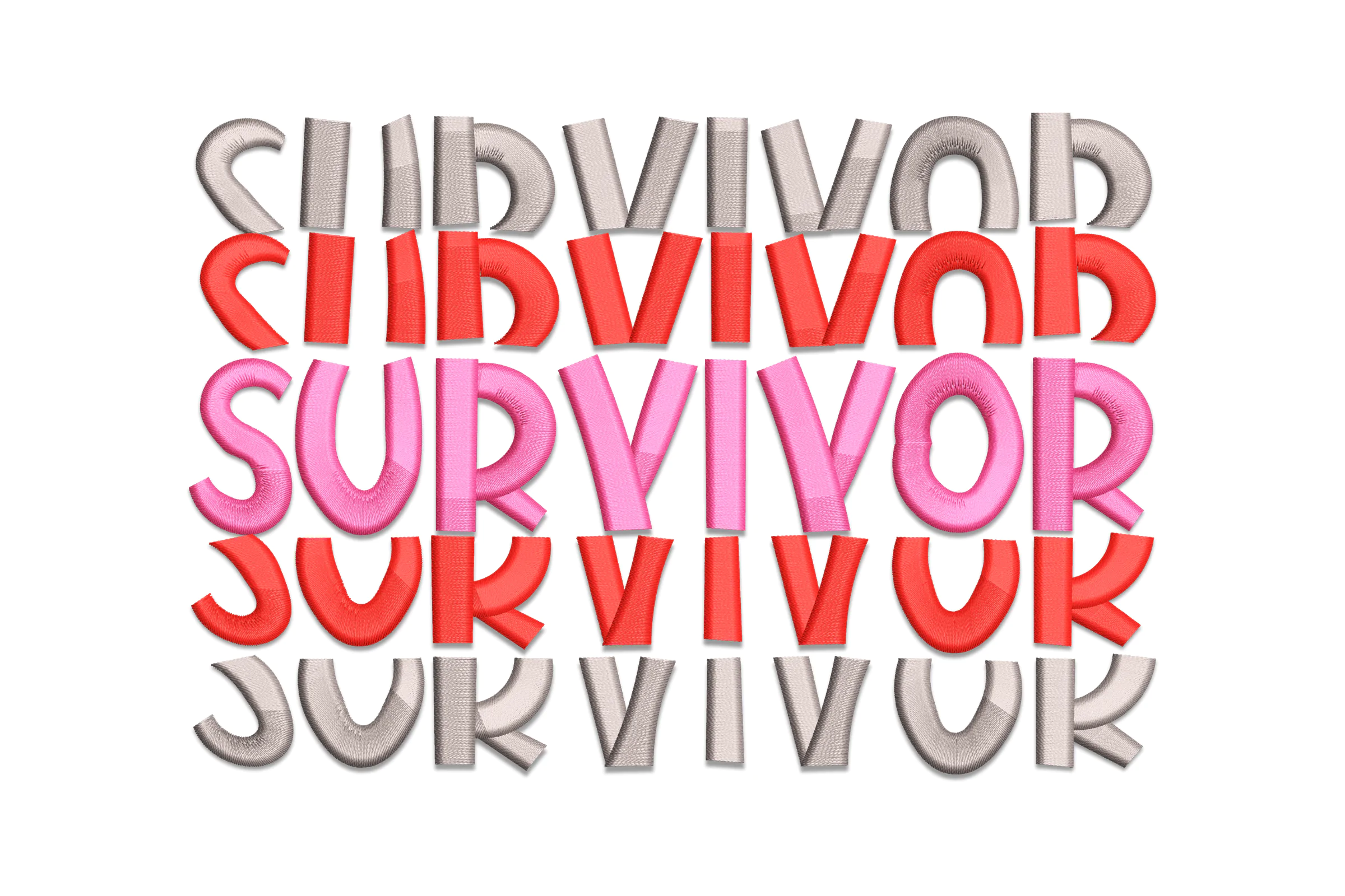 Survivor Awareness Embroidery Design