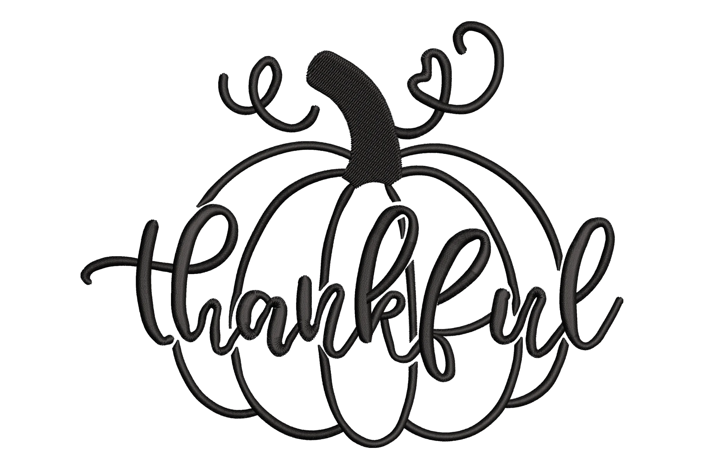 Thankful Pumpkin Embroidery Design