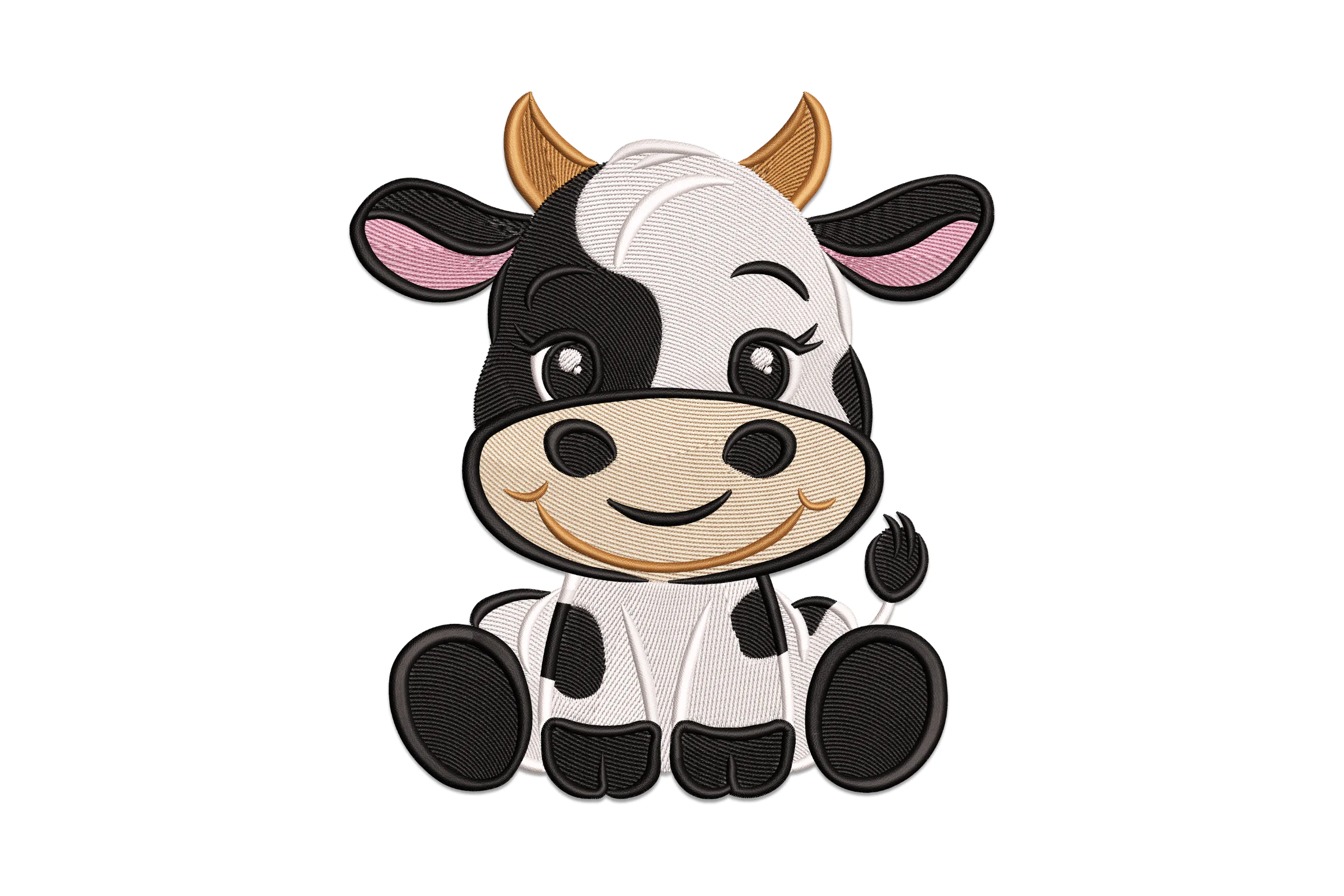 Baby Highland Cow Embroidery Design File