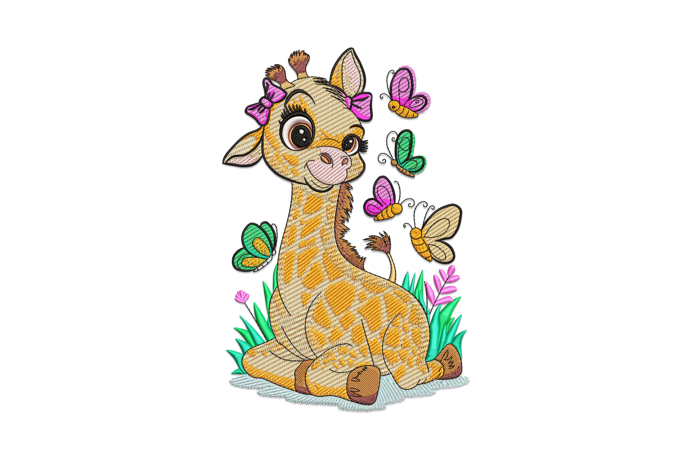 Giraffe Embroidery Design Pattern