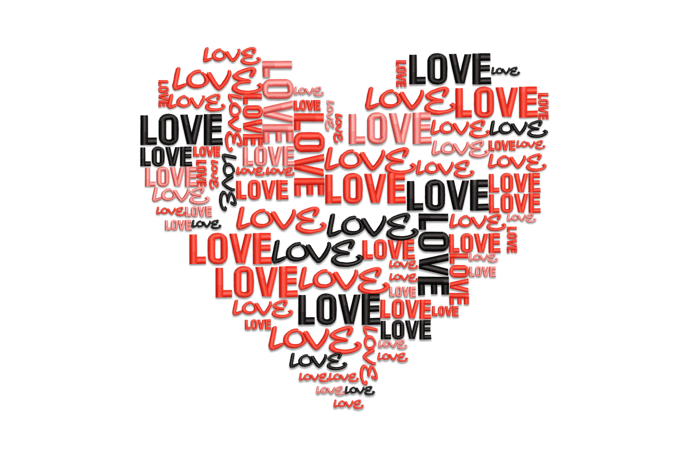 Valentines Day Love Embroidery Design