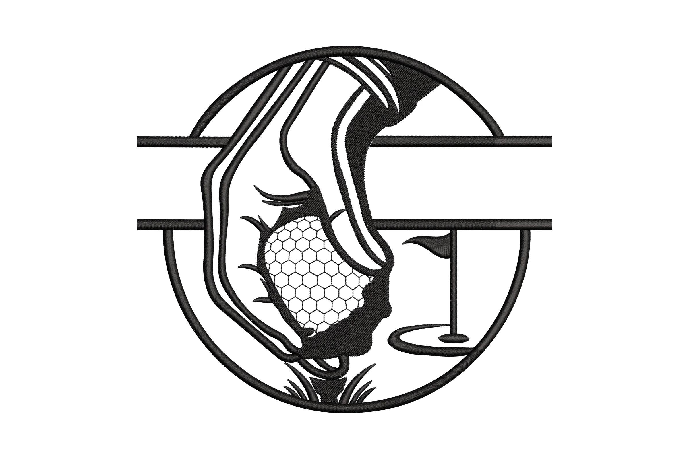 Golf Embroidery Design