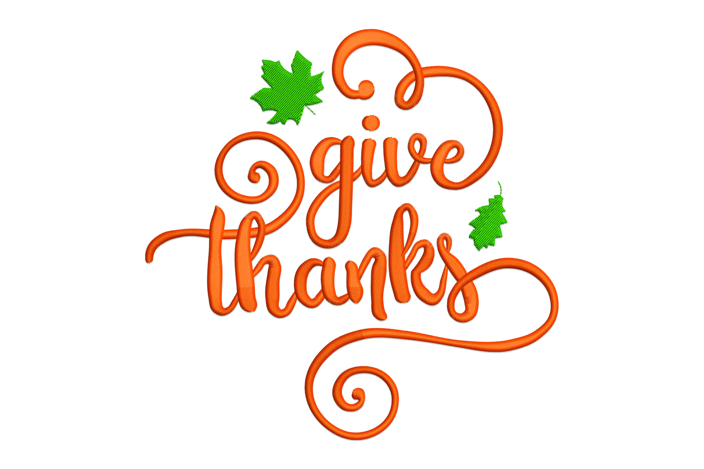 Give Thanks Machine Embroidery Design
