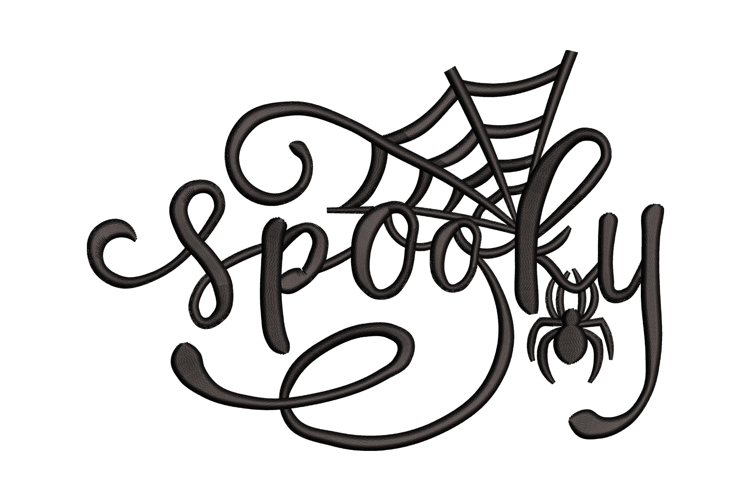Spooky Spider Web Embroidery Design