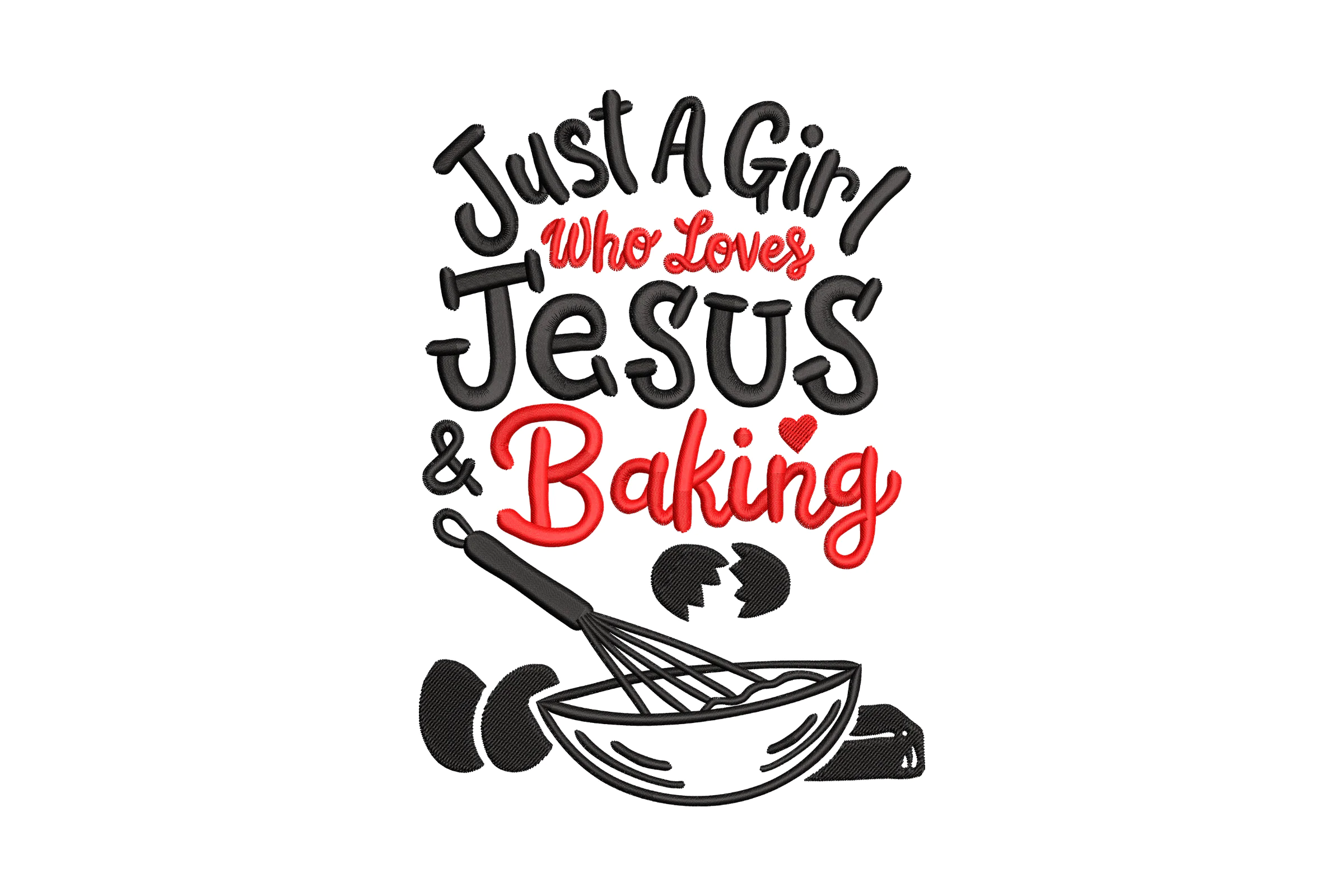 Just a Girl Who Loves Jesus Embroidery Design