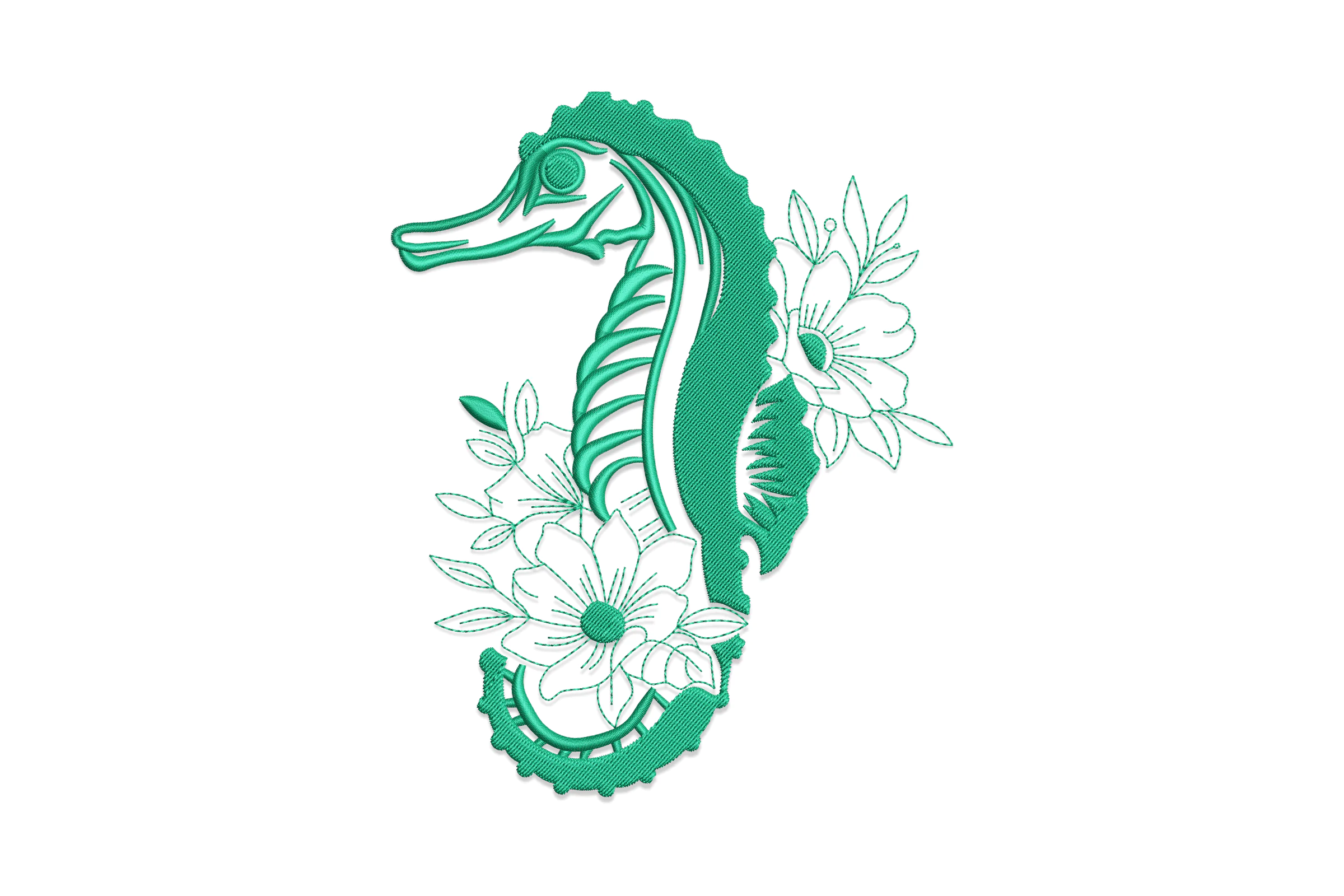 Sea Horse Embroidery Design