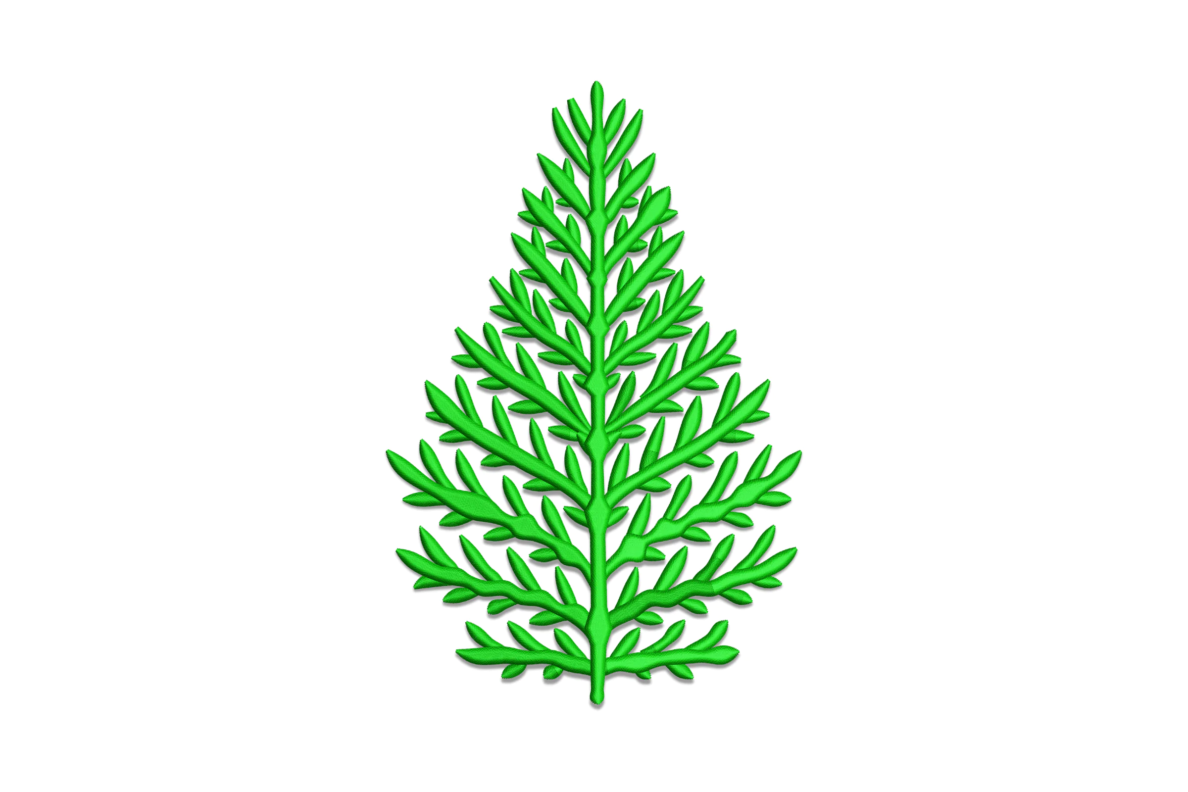 Christmas Pine Tree Embroidery Design Pattern
