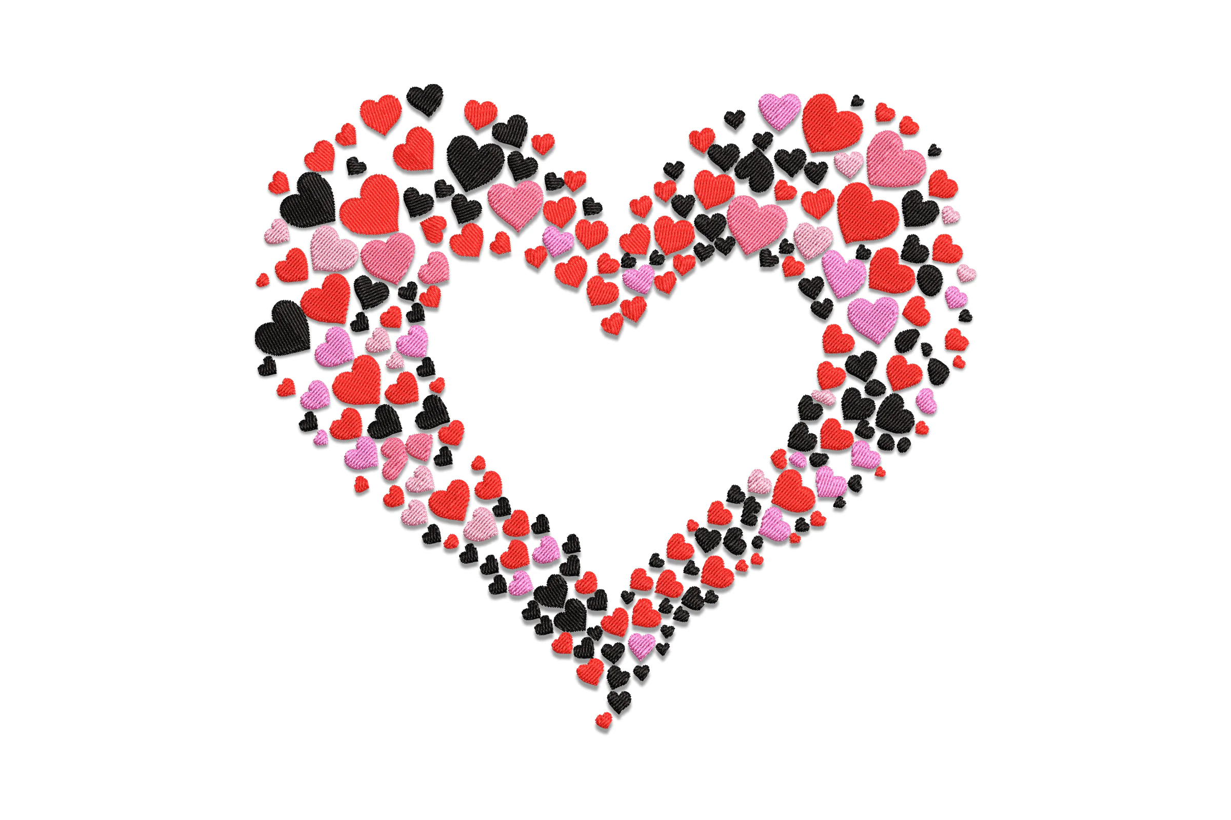 Love Heart Embroidery Design Life