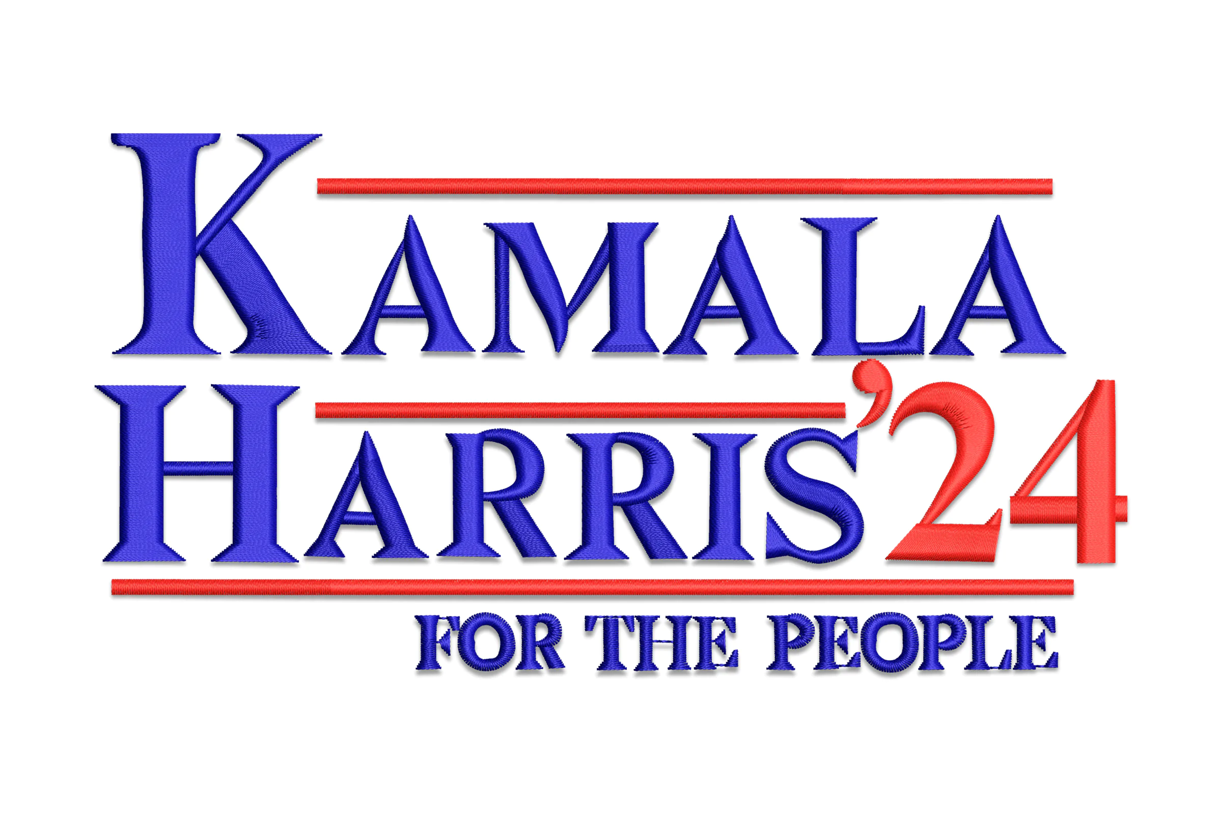 Kamala Harris 2024 For The People Embroidery Design