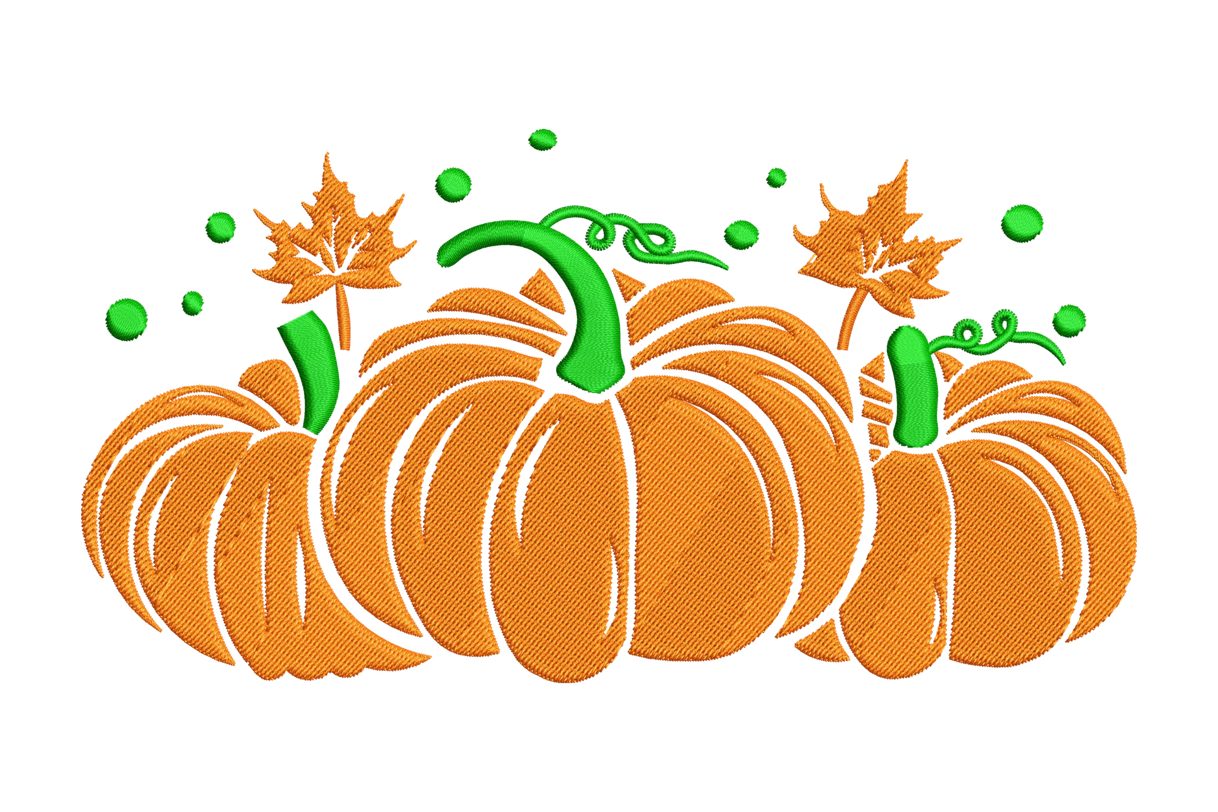 Fall Pumpkin Embroidery Design