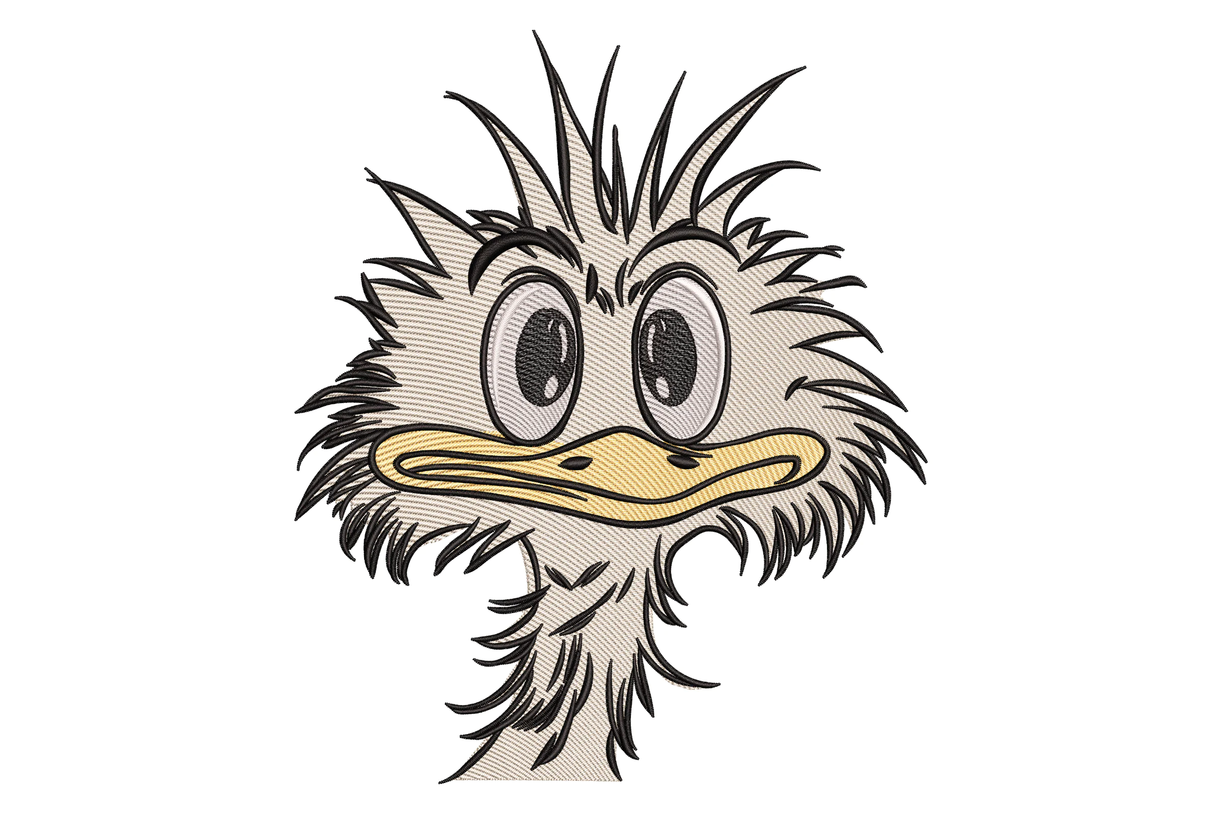 Quirky Duck Face Embroidery Design
