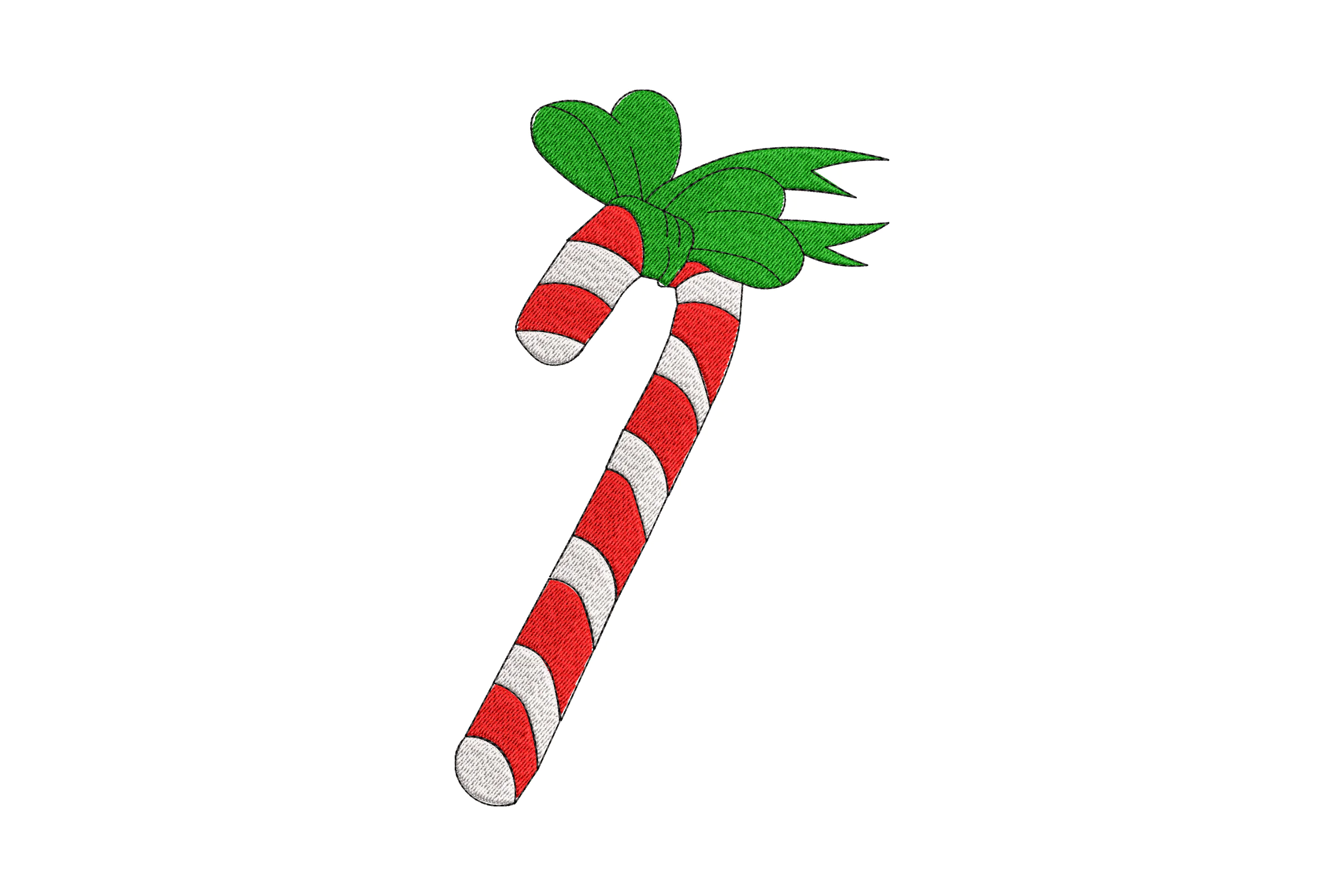 Candy Cane Embroidery Design