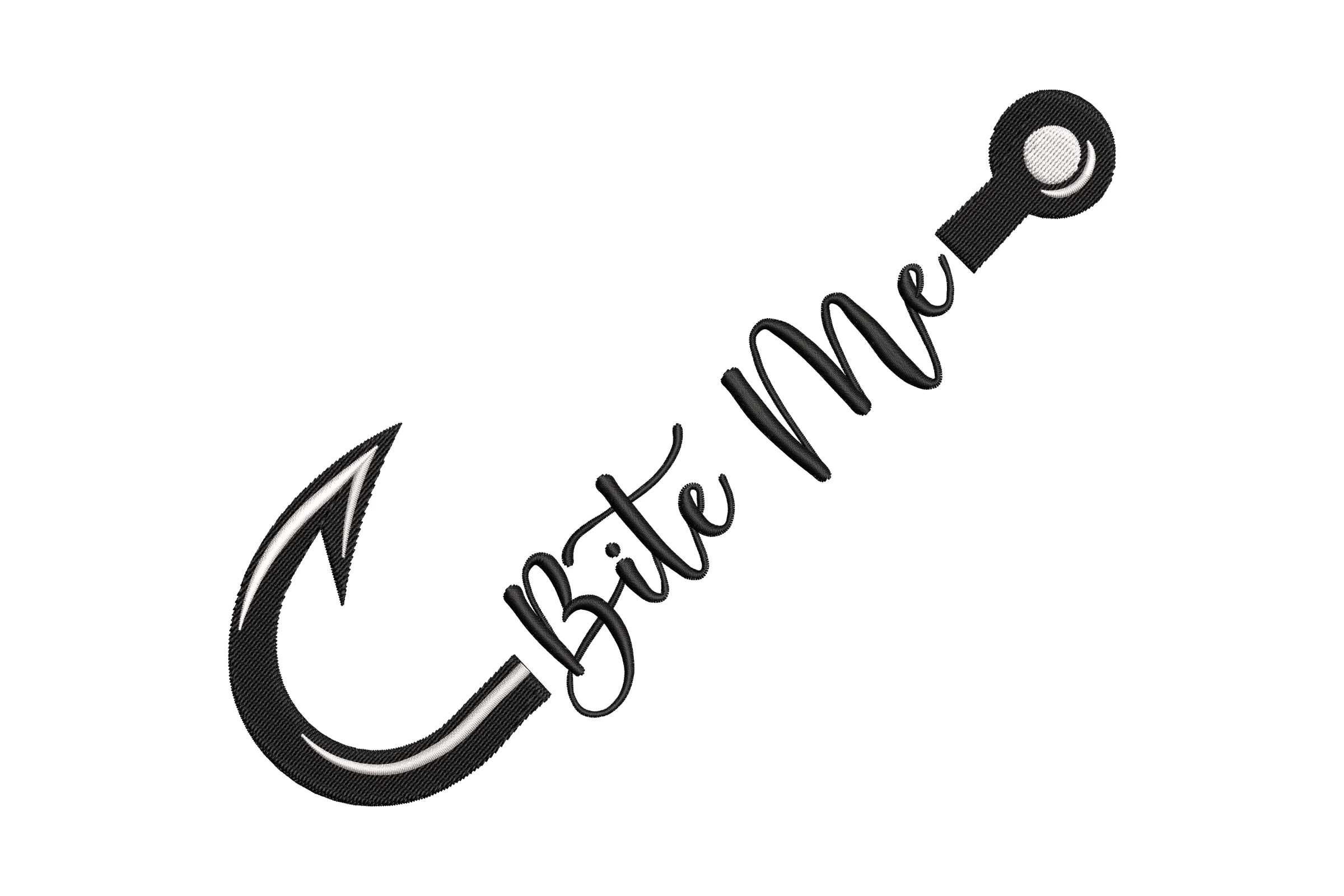Bite Me Fishing Embroidery Design