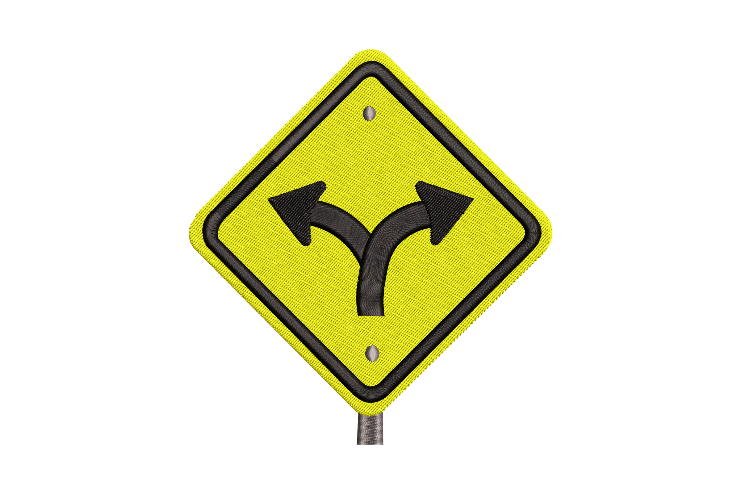 Road Sign Embroidery Design