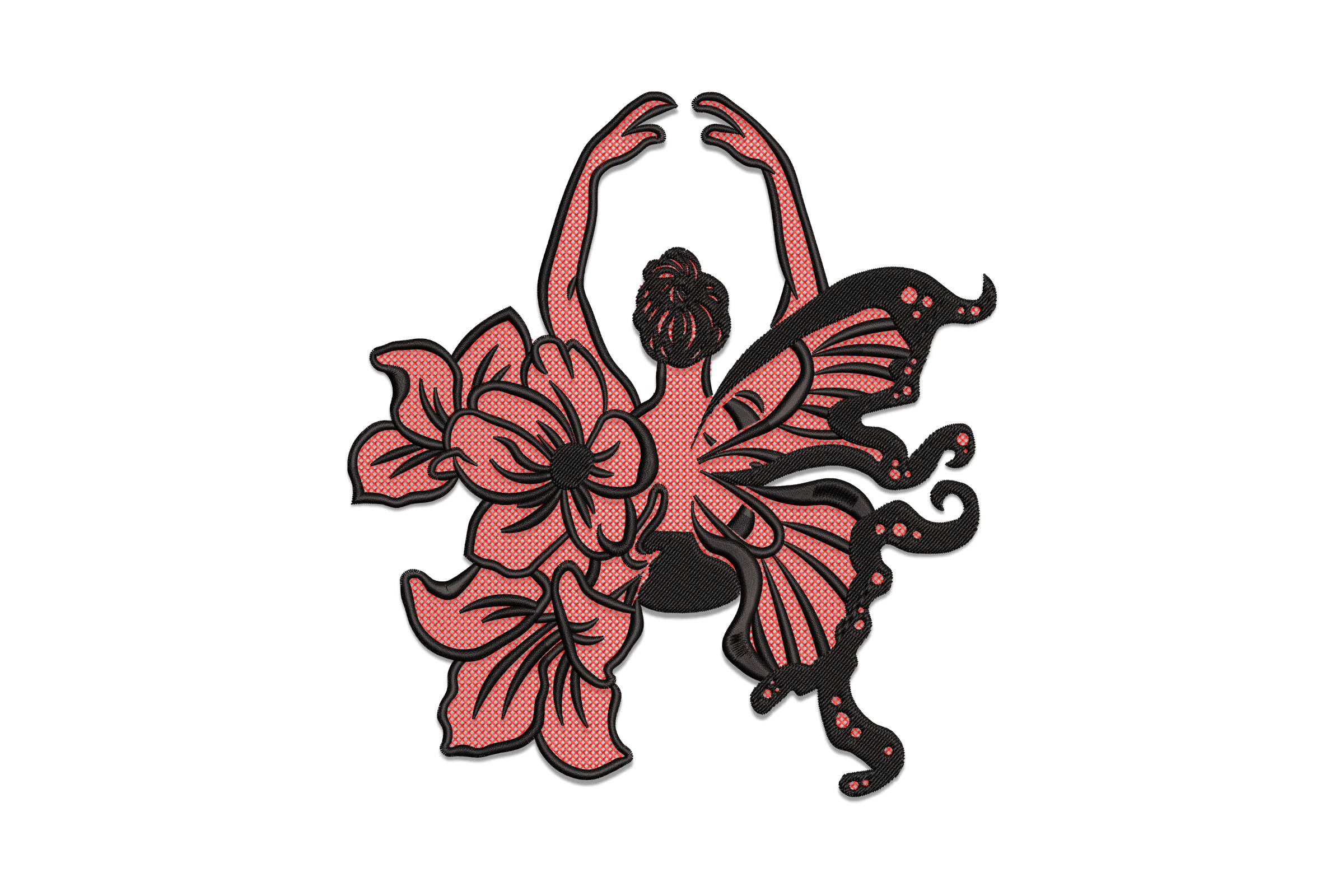Butterfly Girl Machine Embroidery Design