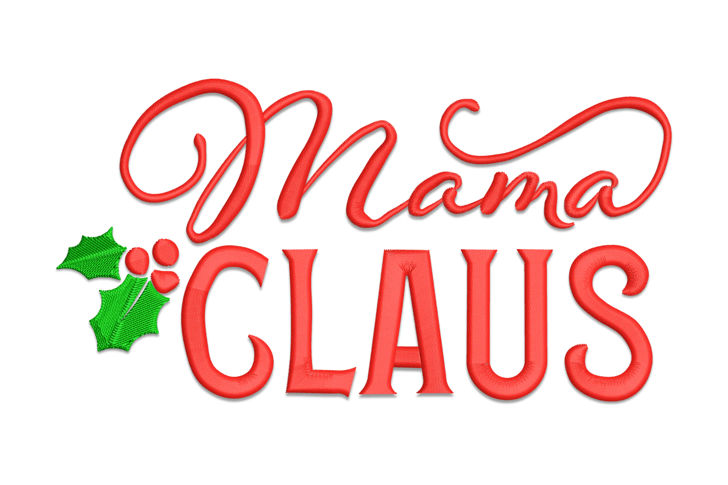 Mama Claus Applique Embroidery Design