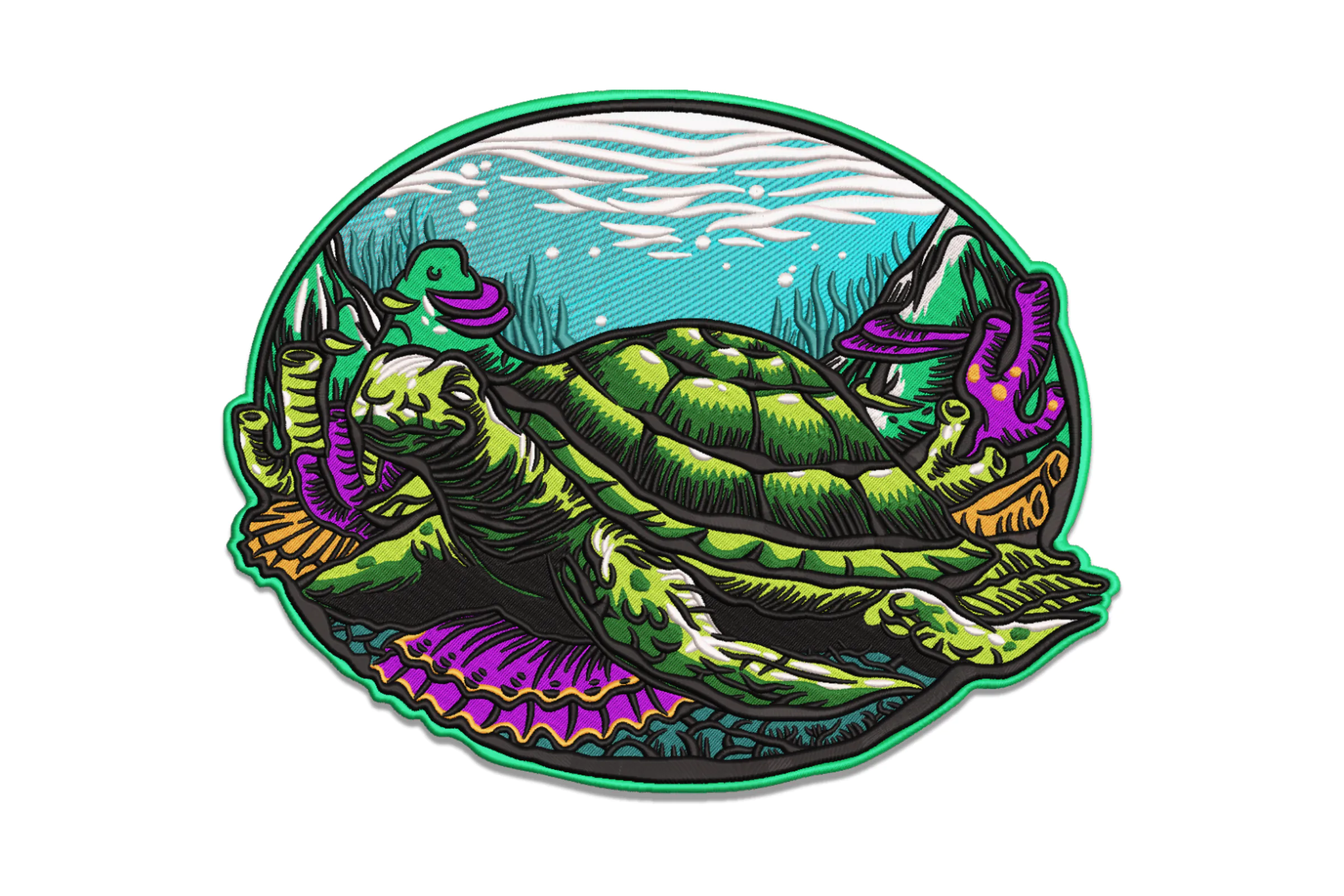 Sea Turtle Digital Embroidery Design