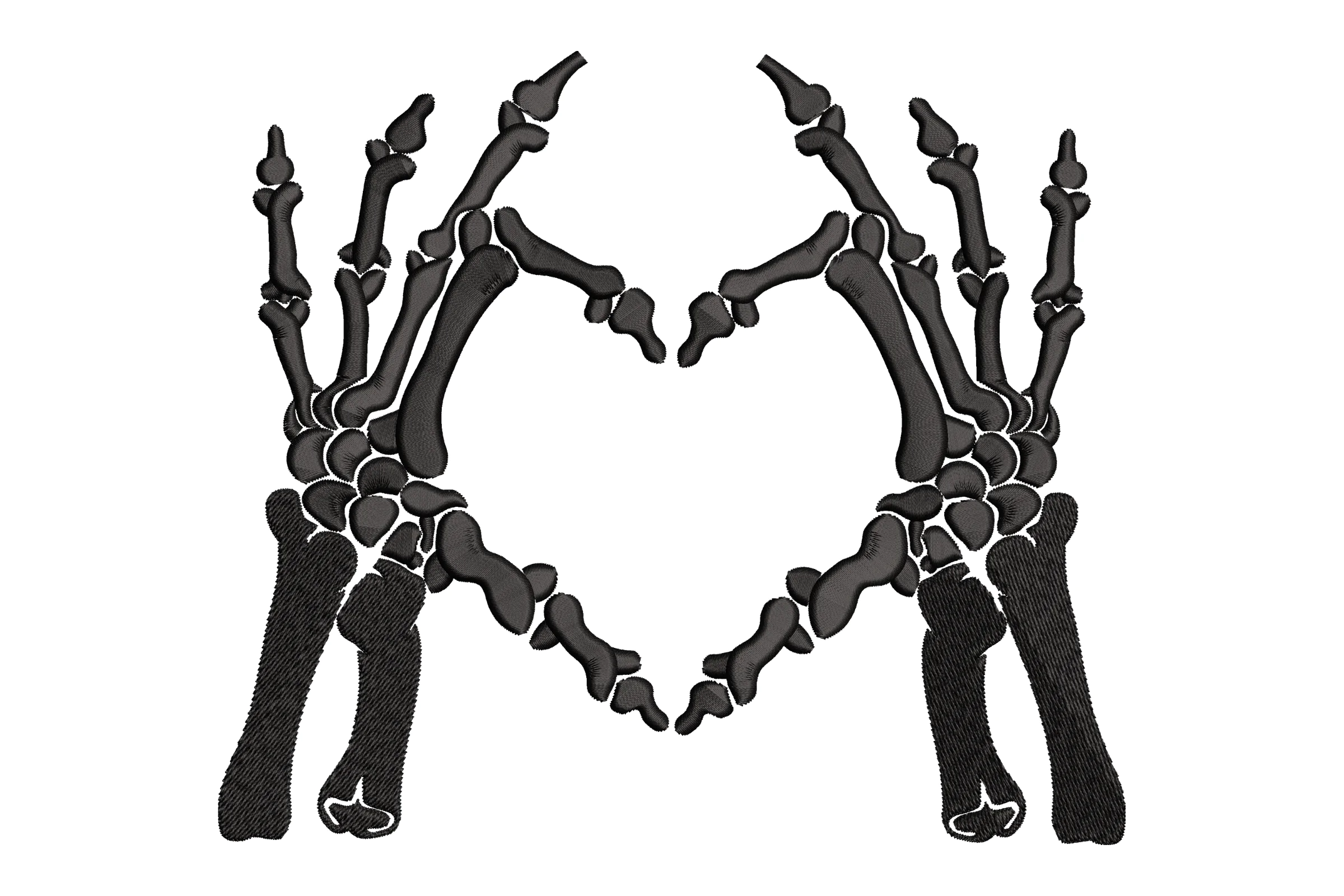 Skeleton Heart Hand Embroidery Filec