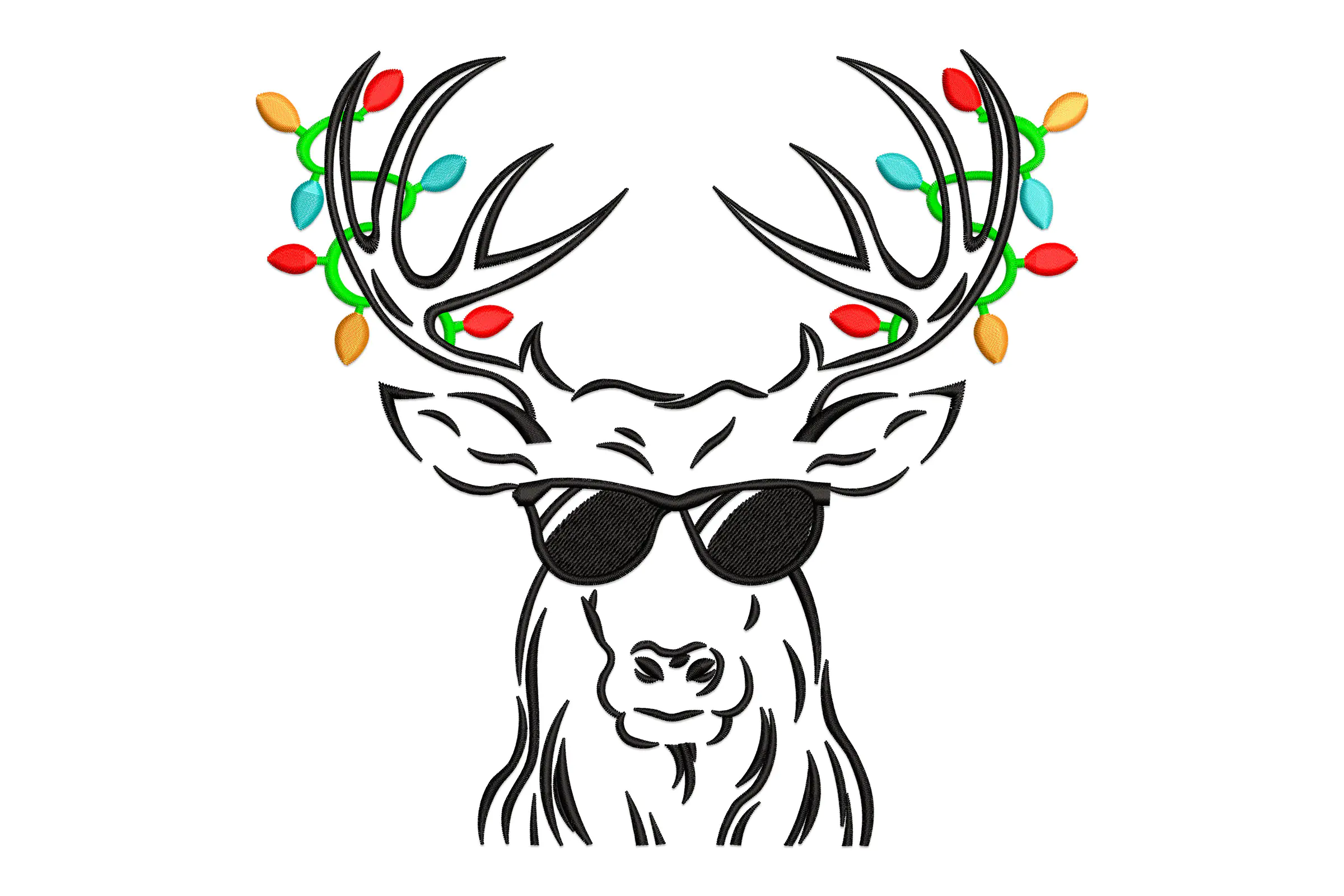 Christmas Deer Machine  Embroidery File