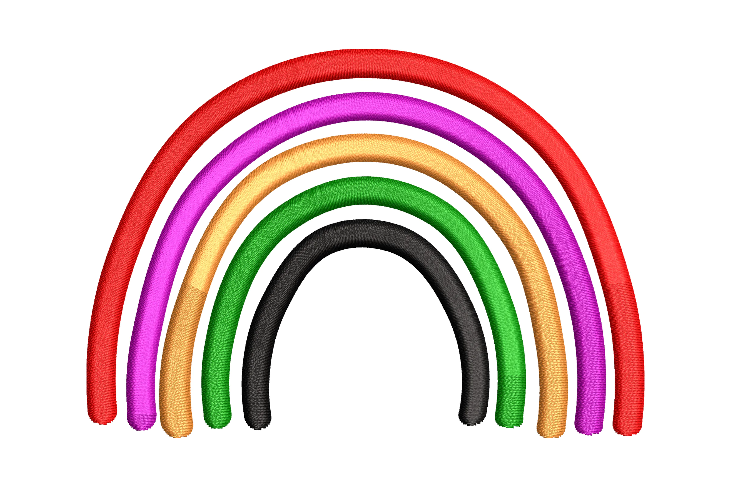 Boho Rainbow Colors Embroidery Design