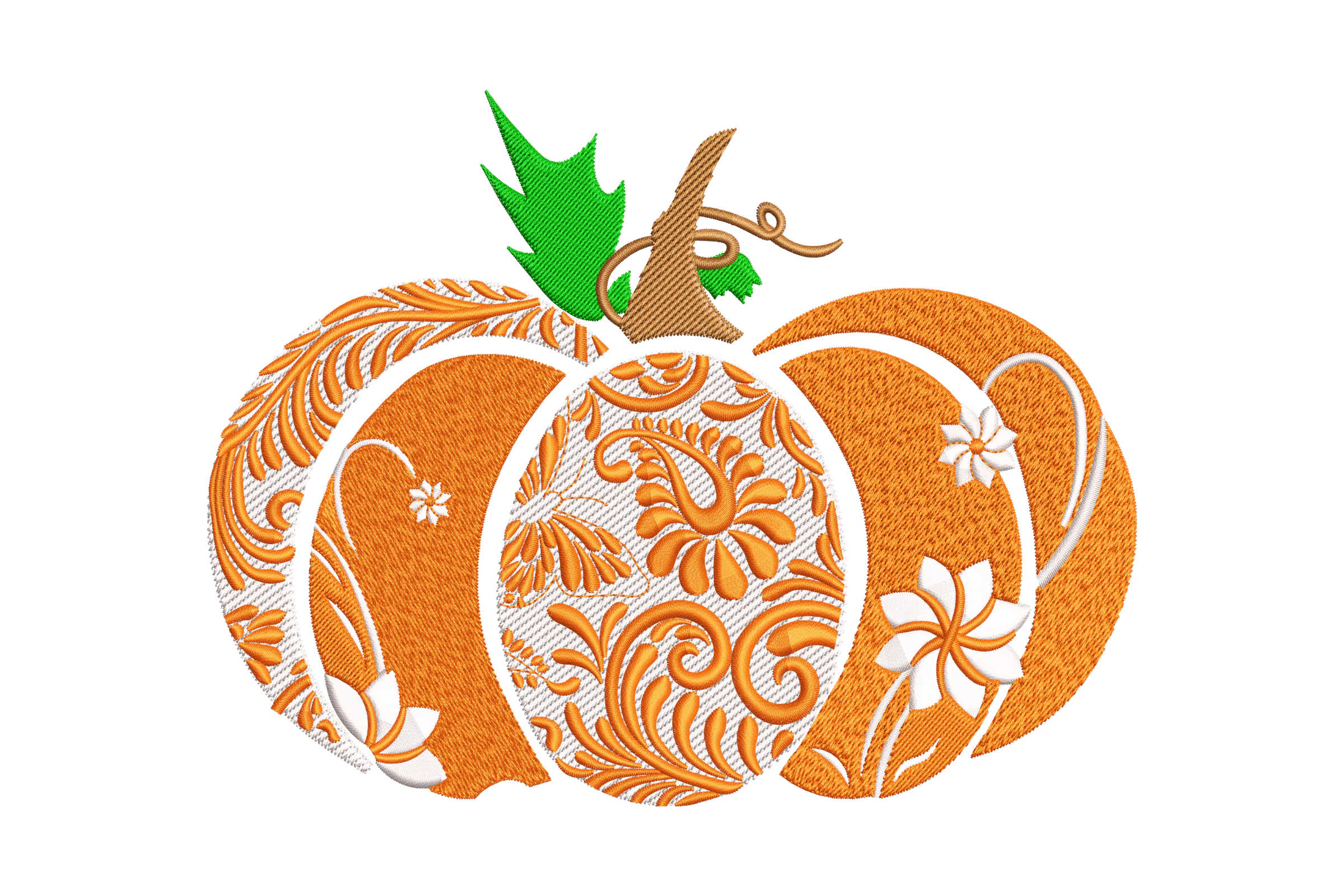 Swirly Pumpkin Embroidery Design