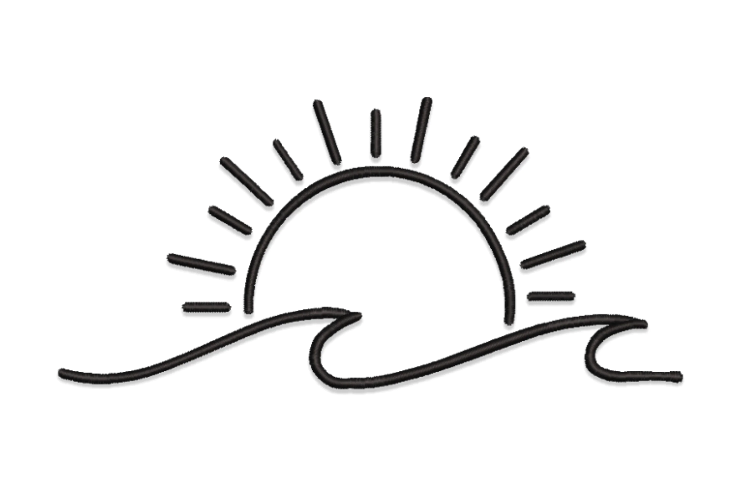 Sunset Embroidery Design