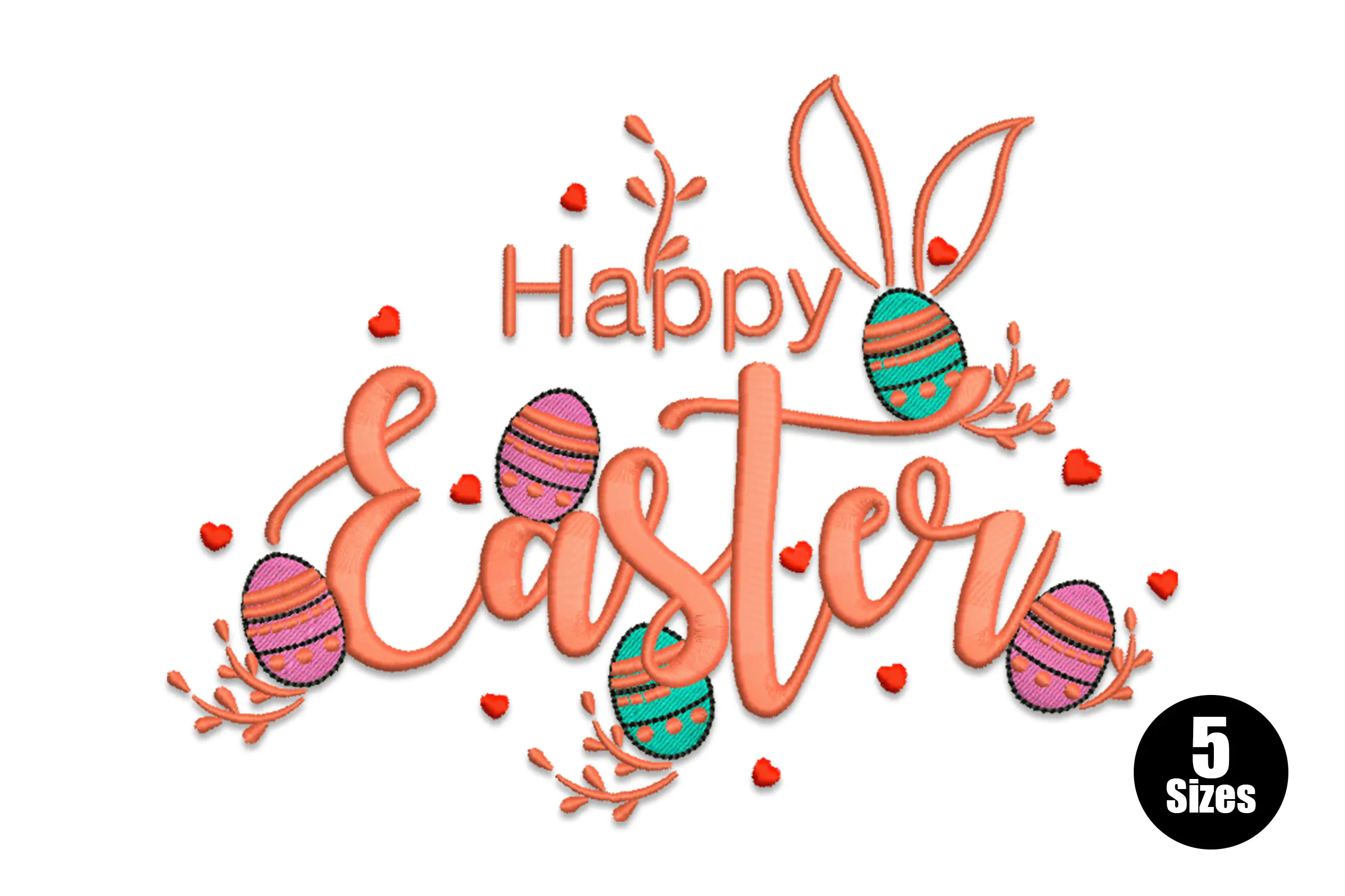 Happy Easter Machine  Embroidery Design File