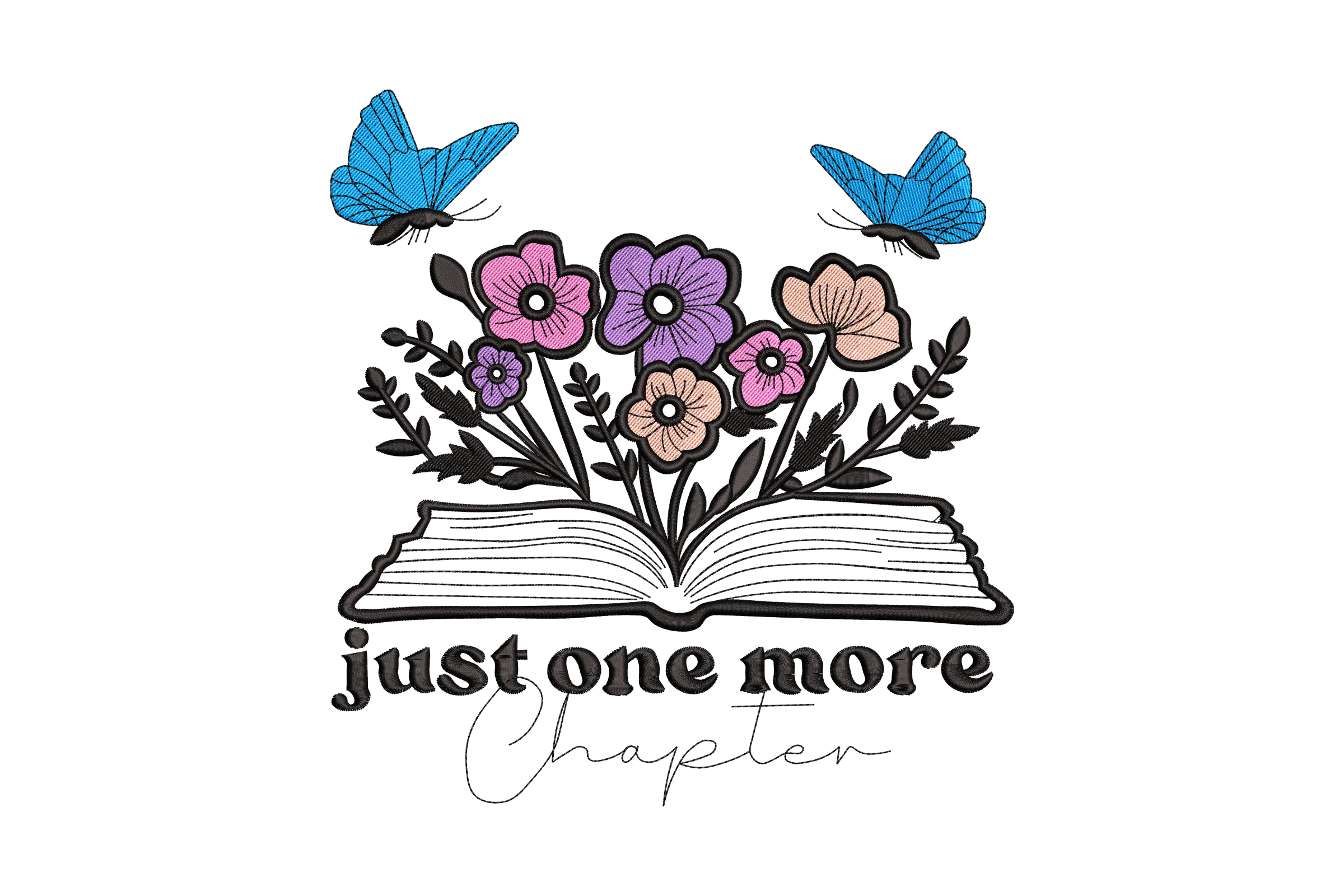 Floral Book Digital Embroidery File