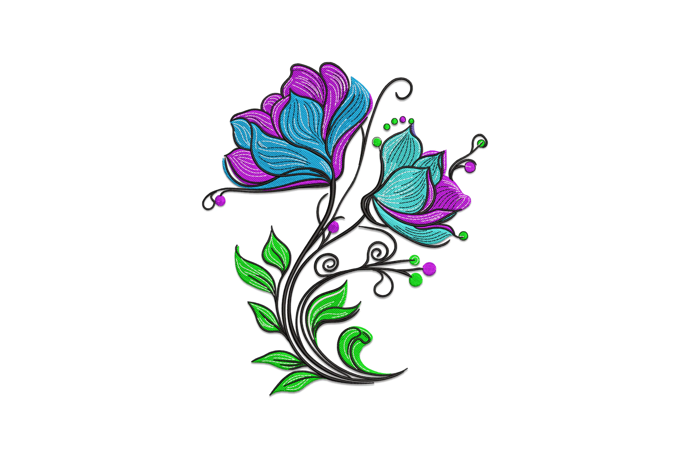 Rose Flower Embroidery Design File