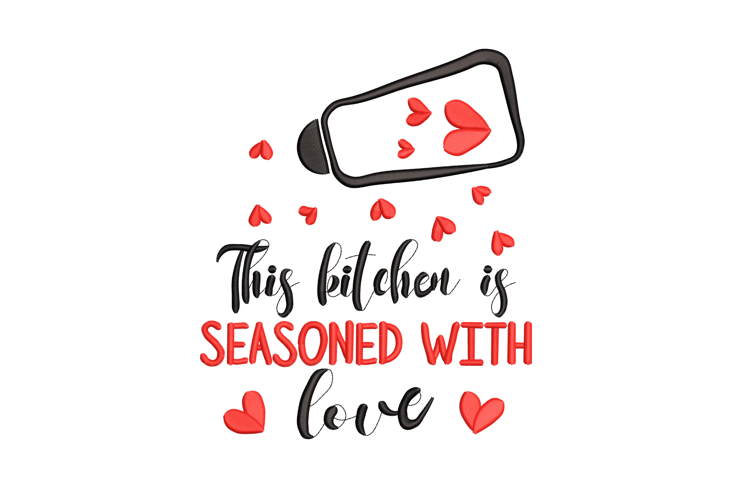 Seasoned with Love Embroidery Design
