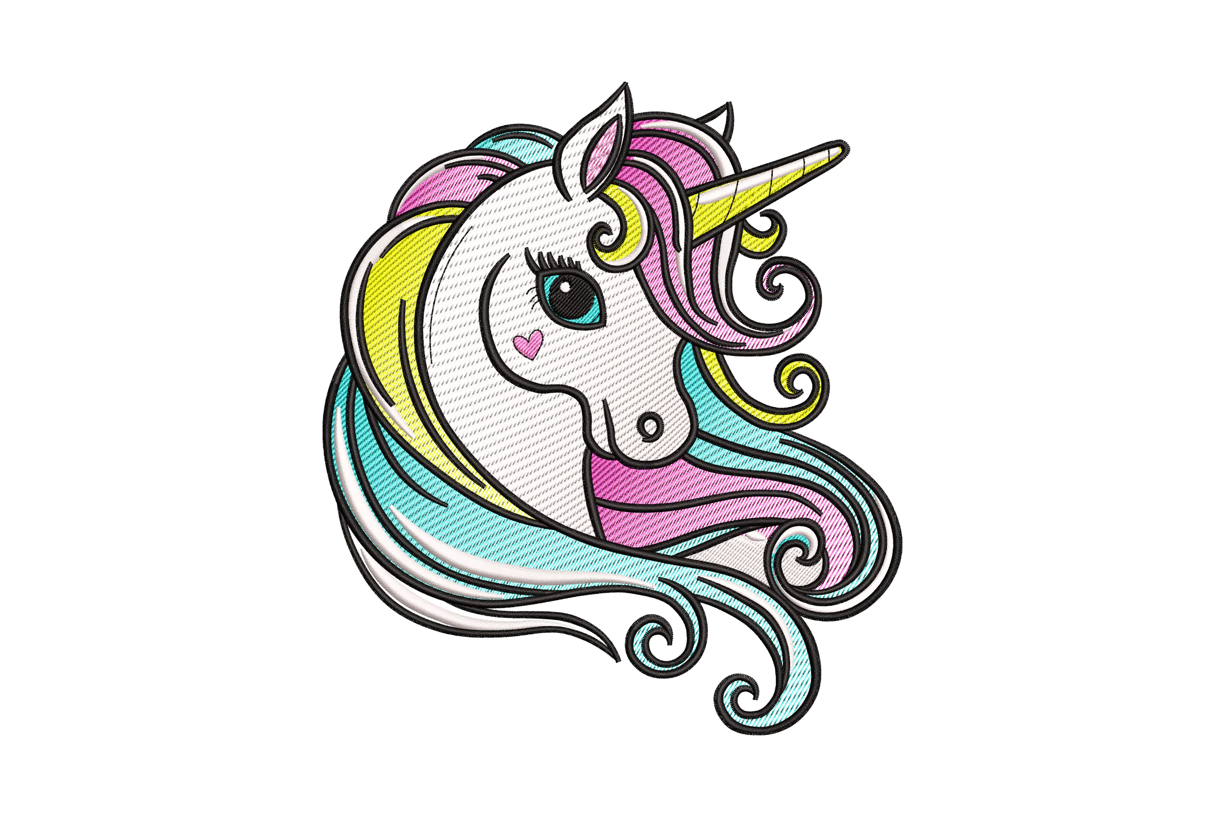 Cute Unicorn Embroidery Design